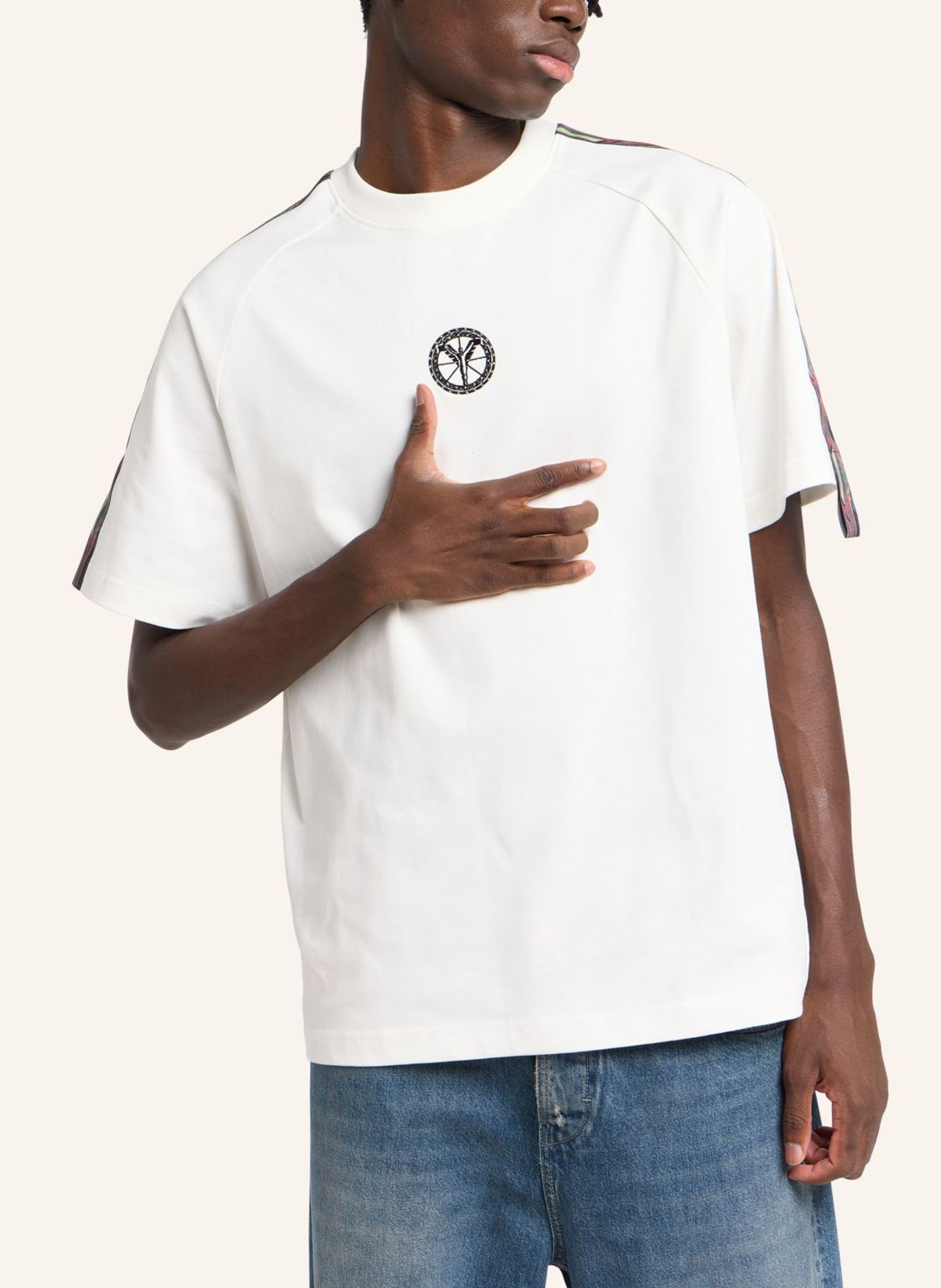 CARLO COLUCCI Raglan T-Shirt - COLUCCI Tapes EVOLI: WEISS