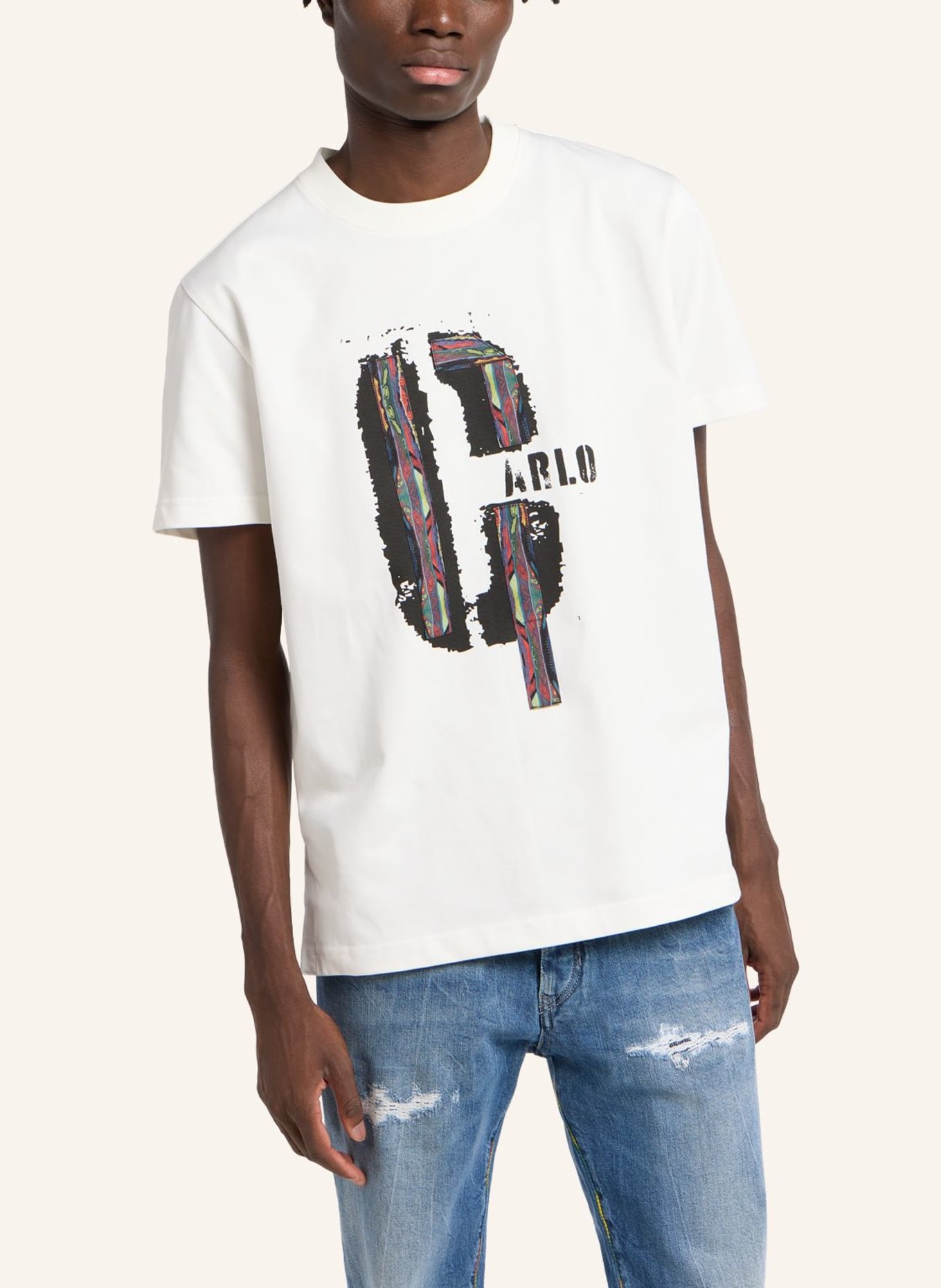 CARLO COLUCCI T-Shirt - COLUCCI Tapes EUSEBI: WEISS