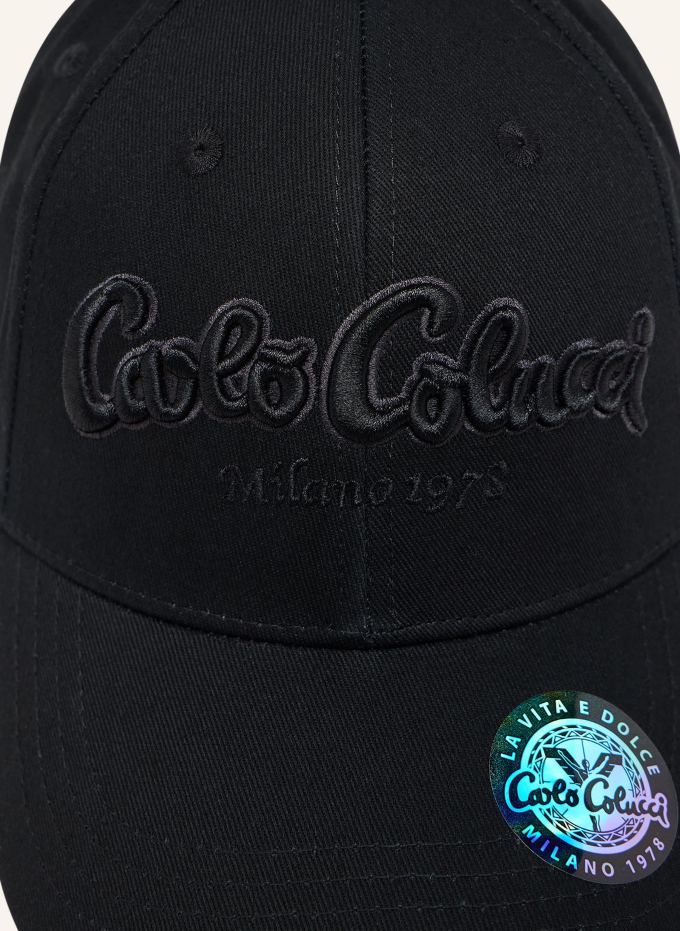 CARLO COLUCCI Unisex Basic Basecap ELEZI: SCHWARZ