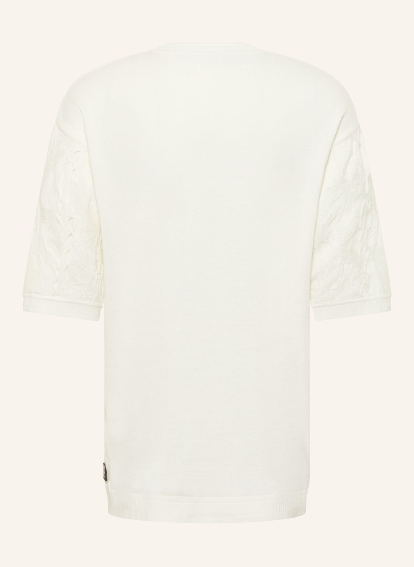 CARLO COLUCCI 3D Strick T-Shirt FAVETTA: WEISS