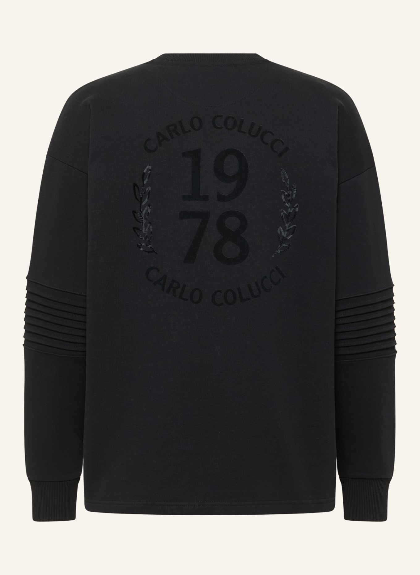 CARLO COLUCCI Sweatshirt - CLEAN CAPSULE FAUSTINI: SCHWARZ