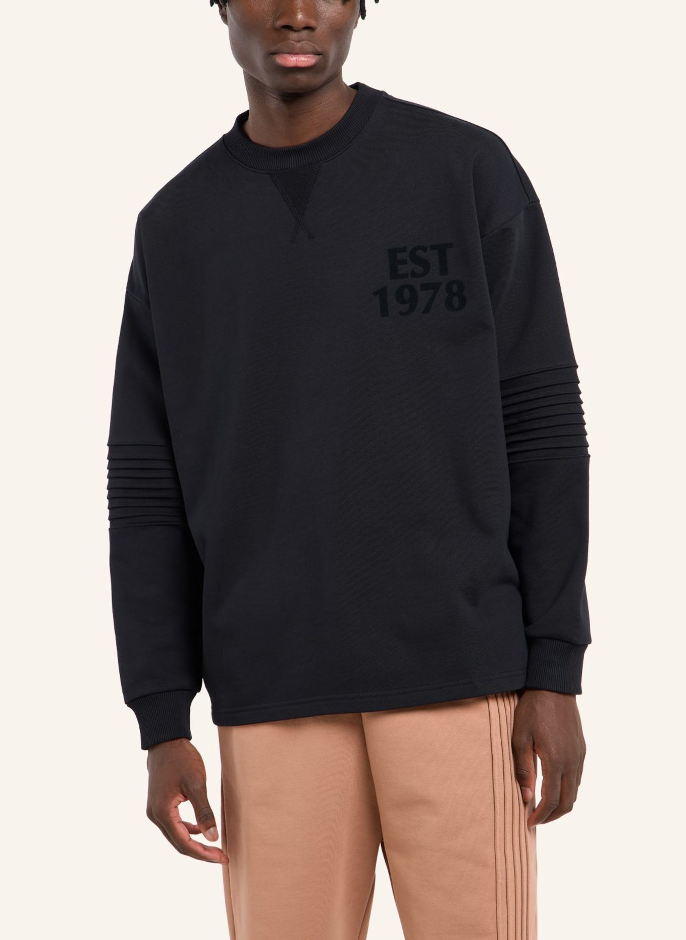 CARLO COLUCCI Sweatshirt - CLEAN CAPSULE FAUSTINI: SCHWARZ