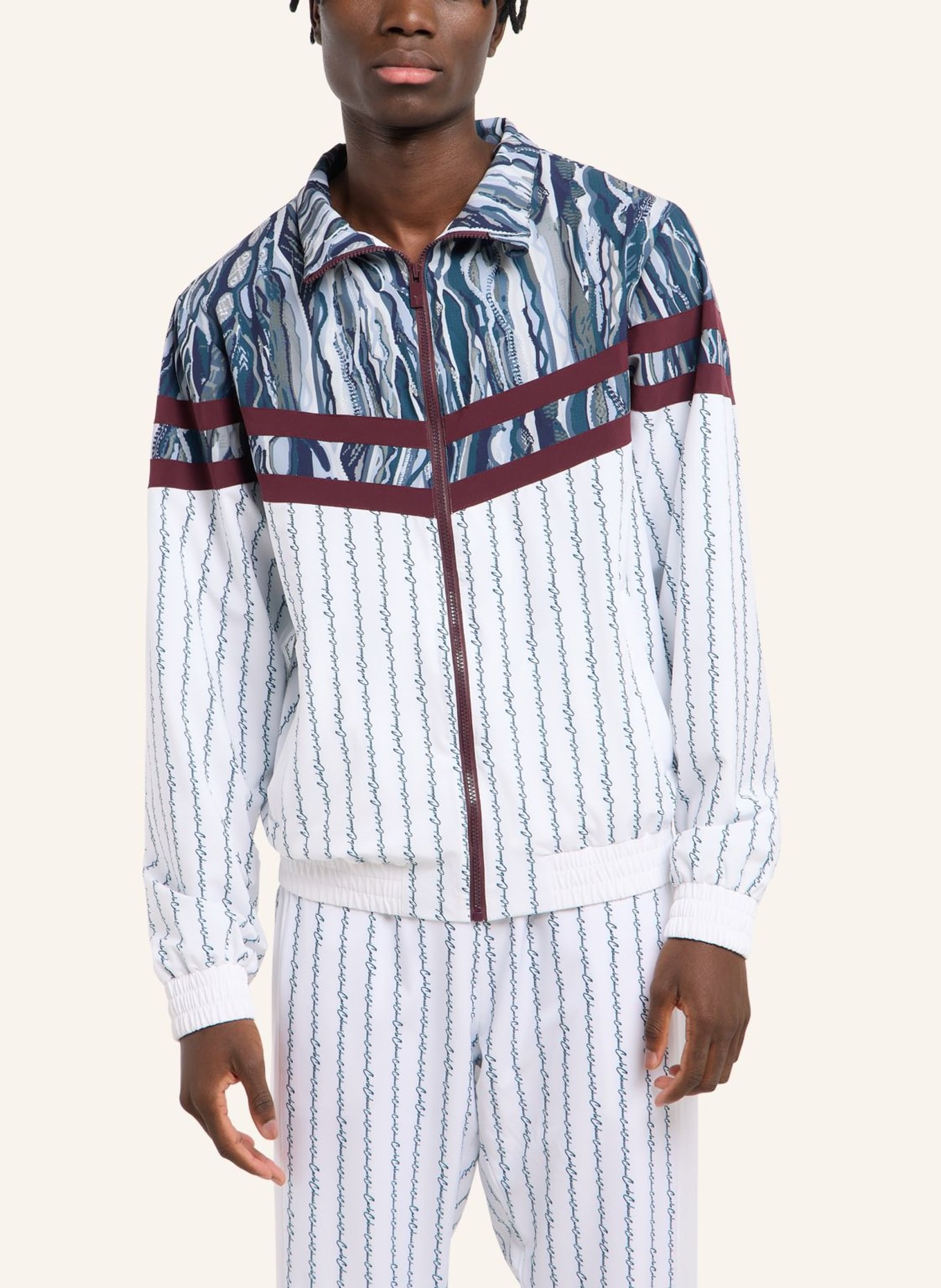 CARLO COLUCCI Tracksuit Jacke - MATCH POINT FAVA: WEISS