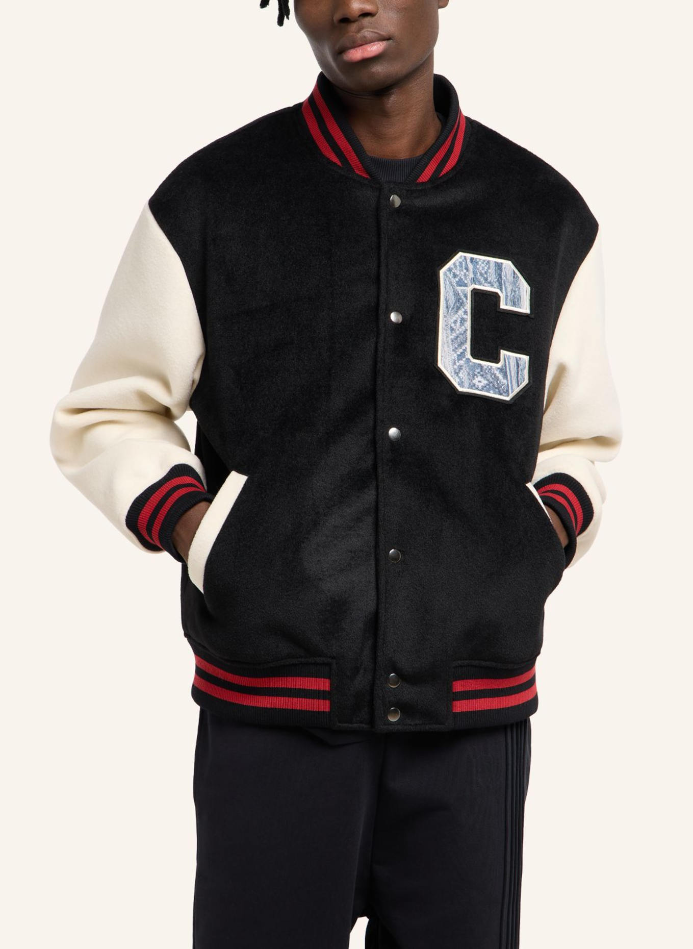 CARLO COLUCCI College Blouson - CLEAN CAPSULE FAYE: SCHWARZ