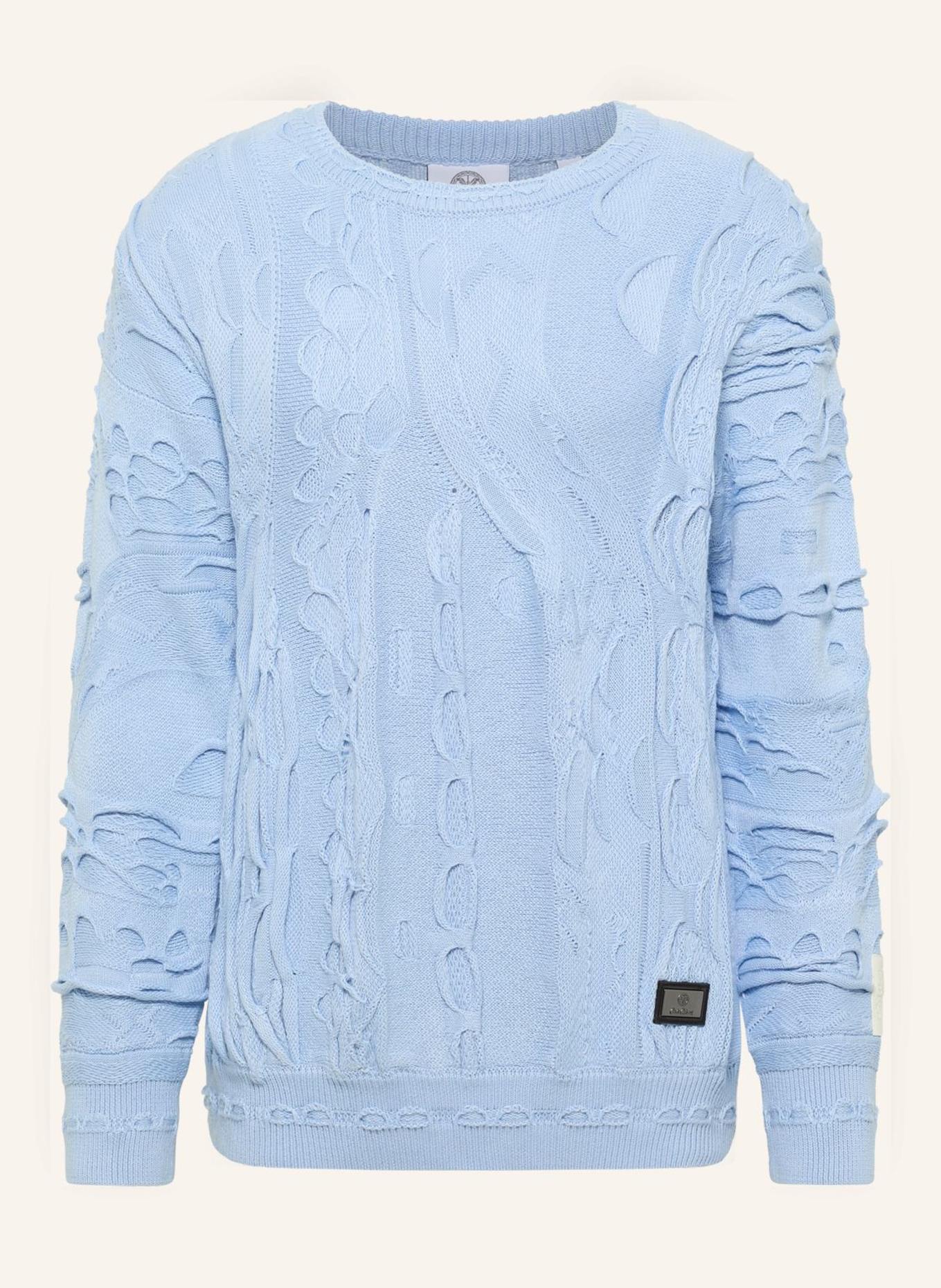 CARLO COLUCCI Strickpullover FAZZI: HELLBLAU