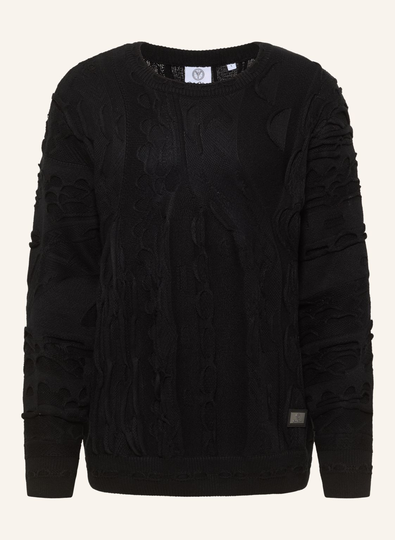 CARLO COLUCCI Strickpullover FAZZI: SCHWARZ