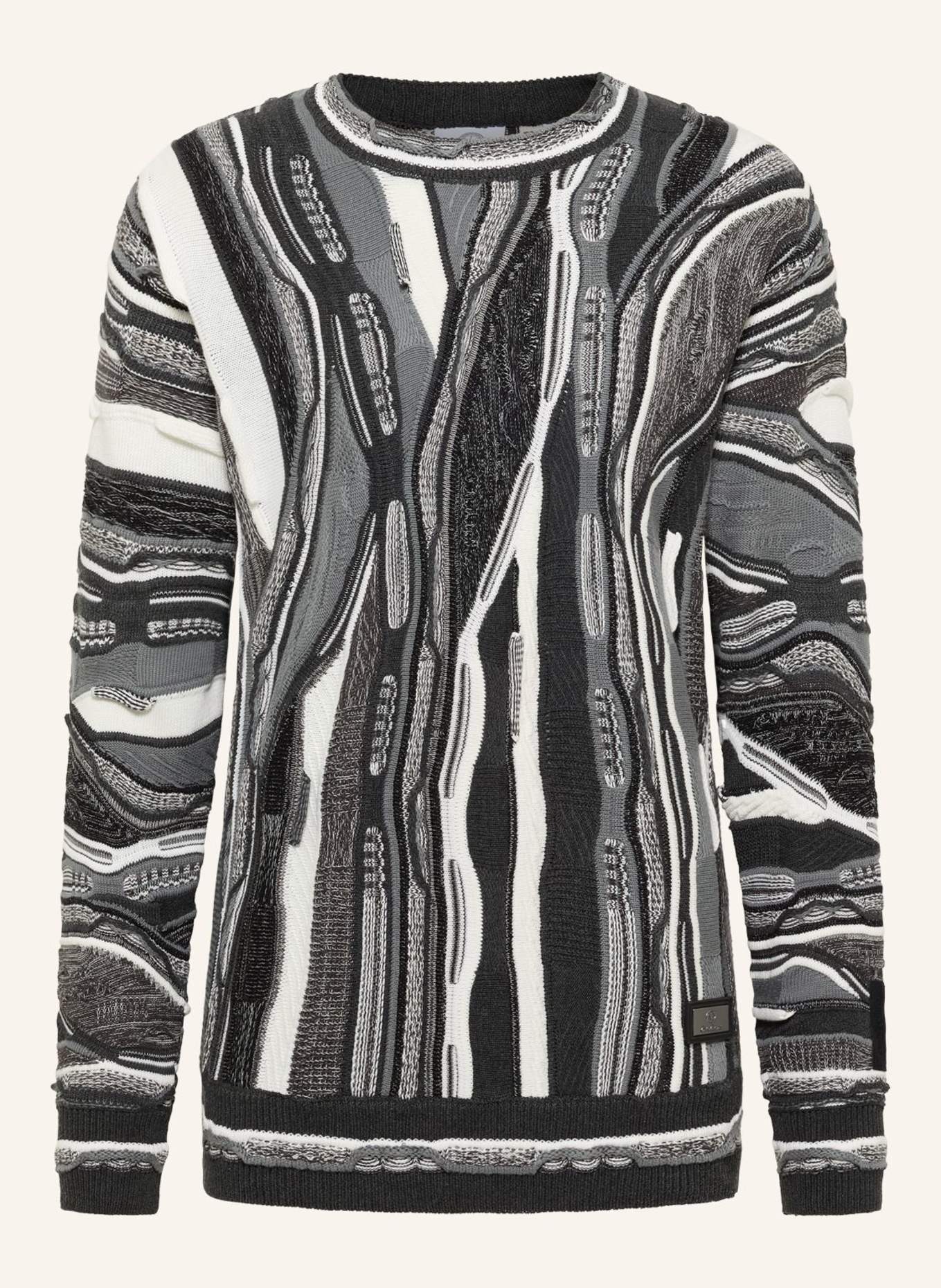 CARLO COLUCCI Strickpullover FAZIO: DUNKELGRAU