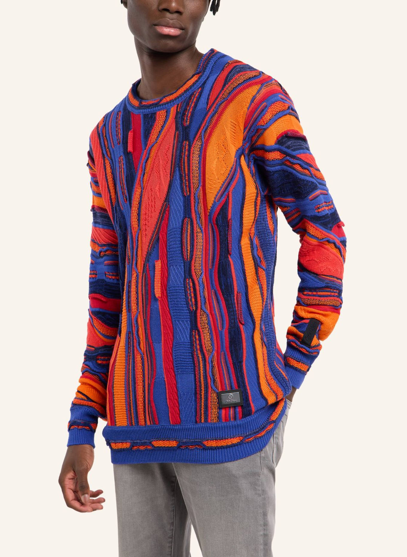 CARLO COLUCCI Strickpullover FAZIO: DUNKELBLAU