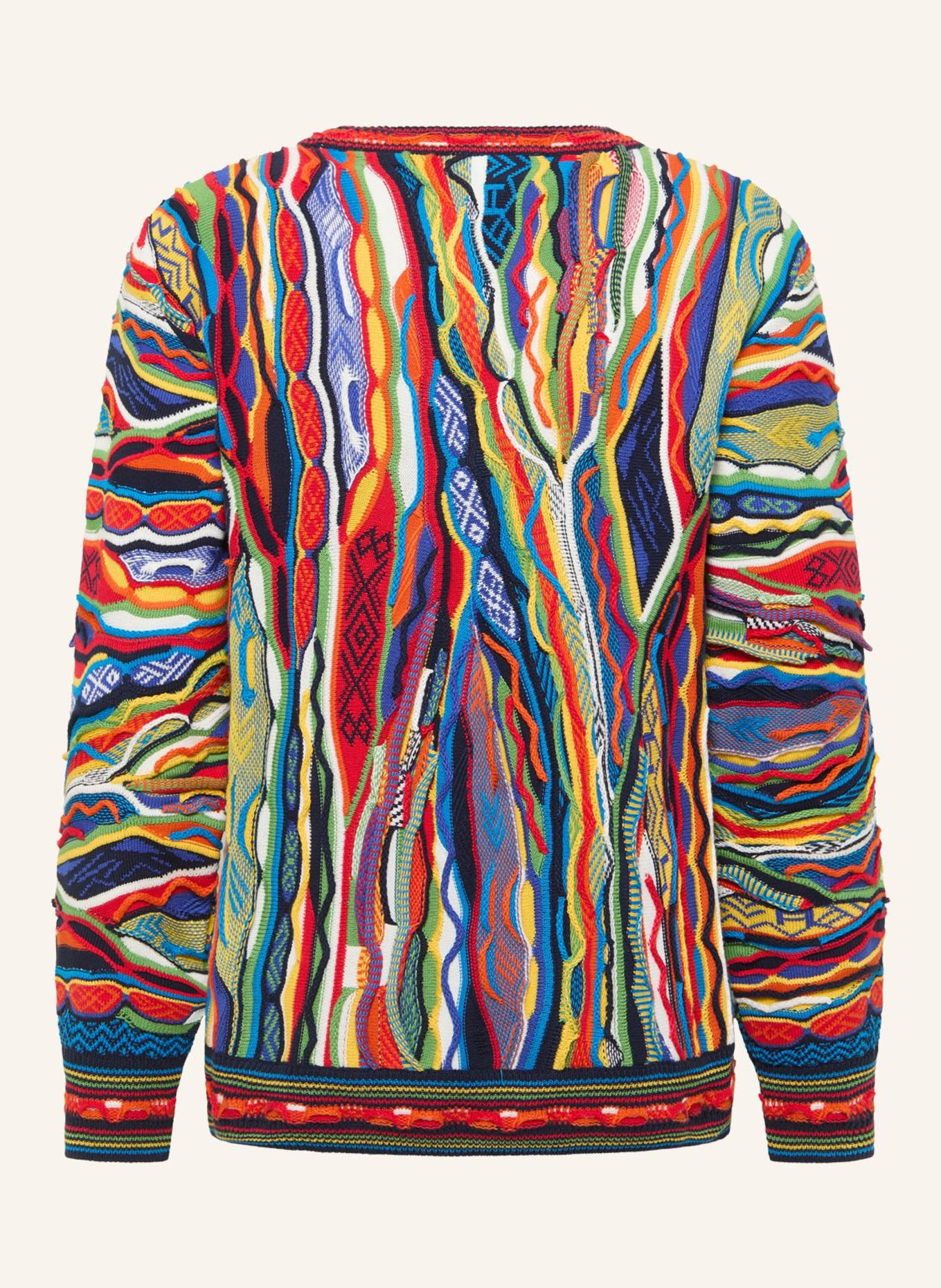 CARLO COLUCCI Jacquard Strickpullover FANTI: DUNKELBLAU