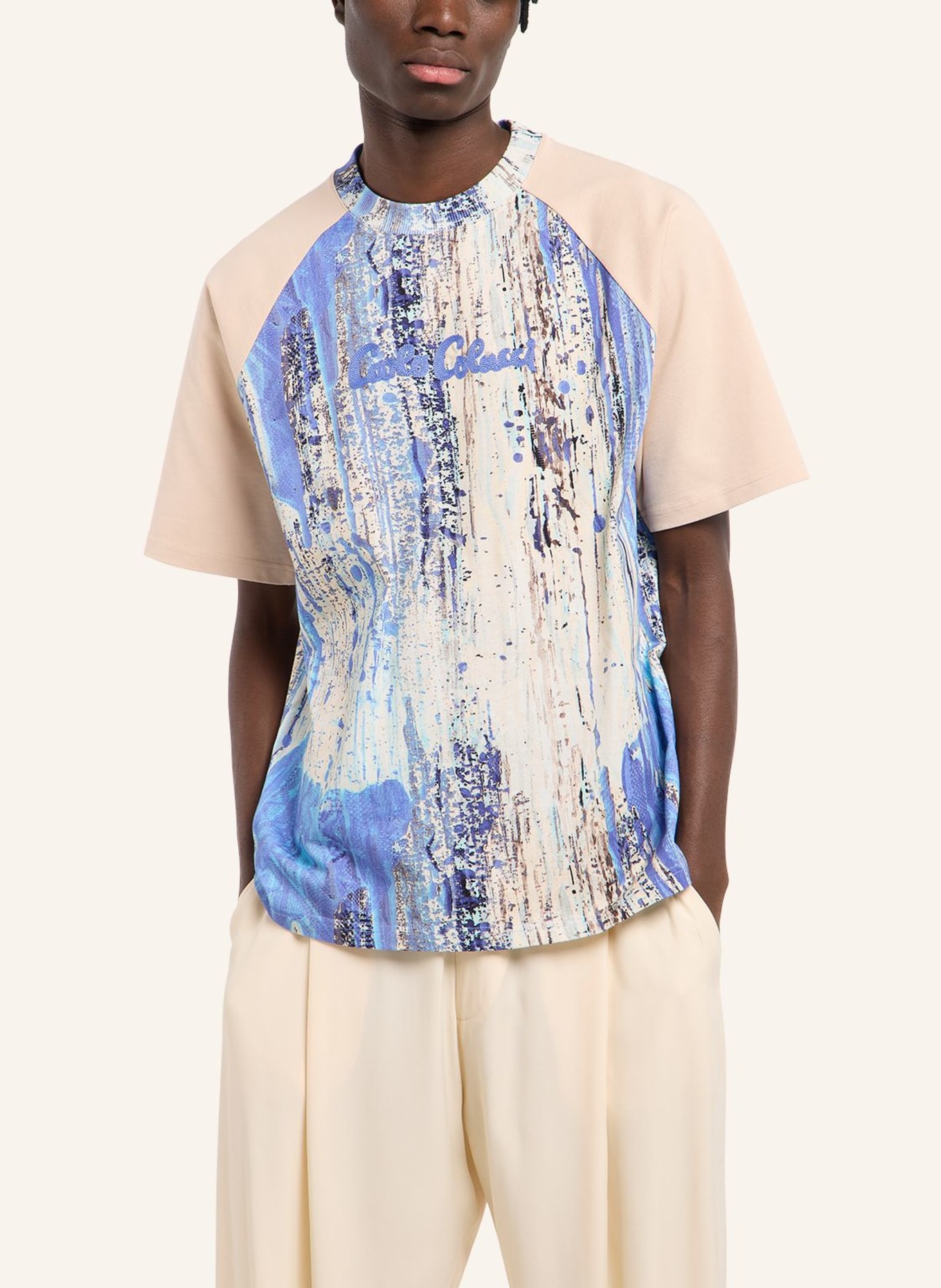 CARLO COLUCCI T-Shirt - AI DRIP KNIT FANTINI: WEISS