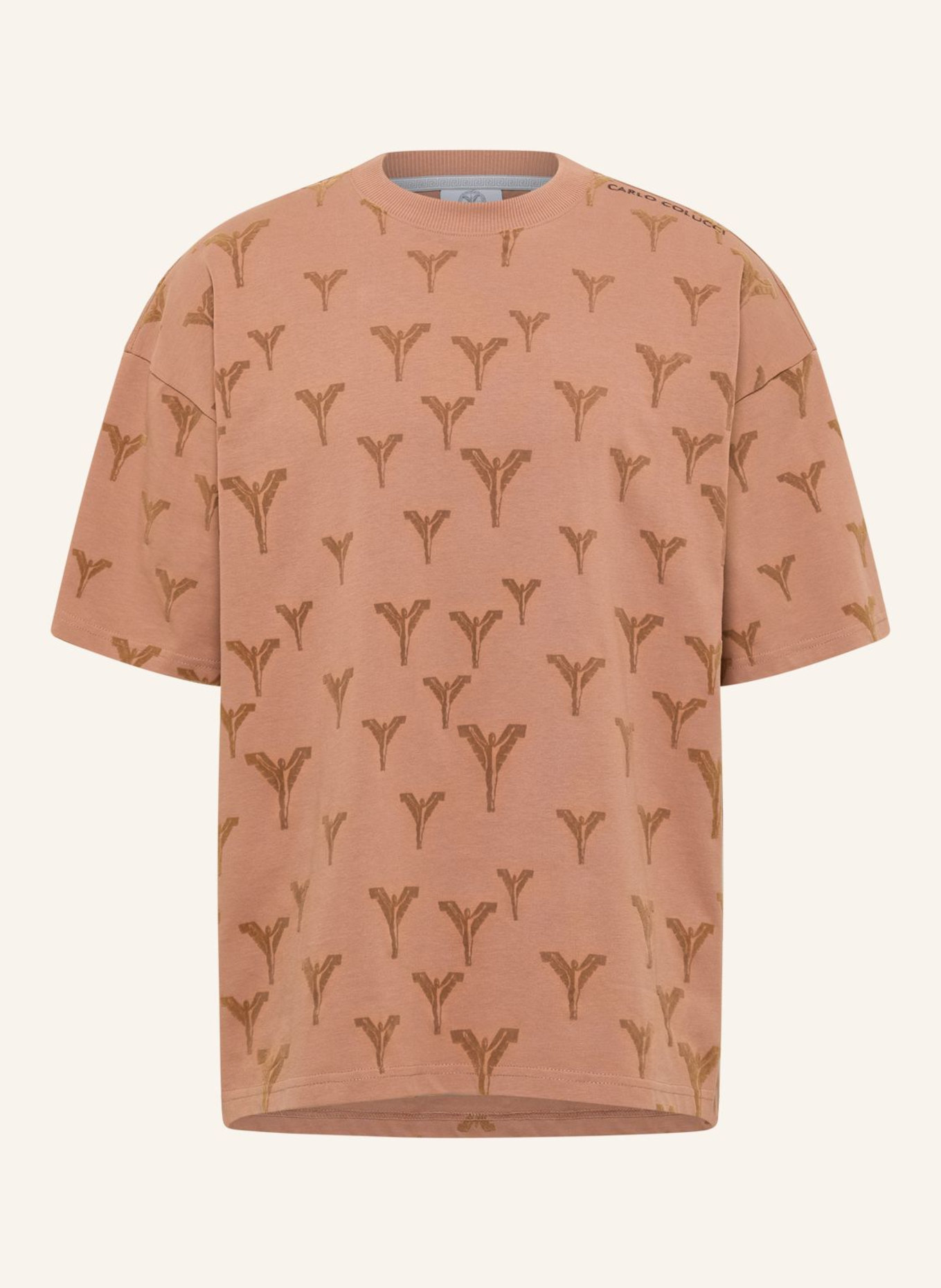 CARLO COLUCCI Logo T-Shirt - CLEAN CAPSULE FASAN: BRAUN