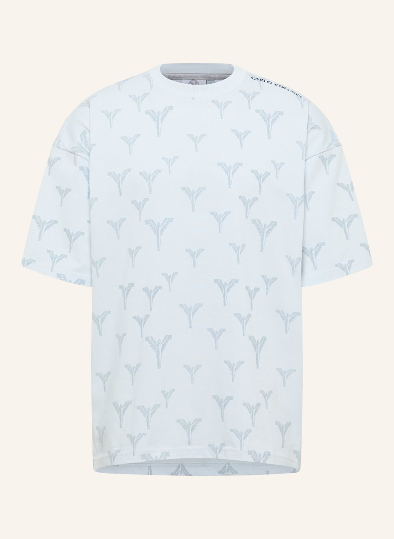 CARLO COLUCCI Logo T-Shirt - CLEAN CAPSULE FASAN: HELLBLAU