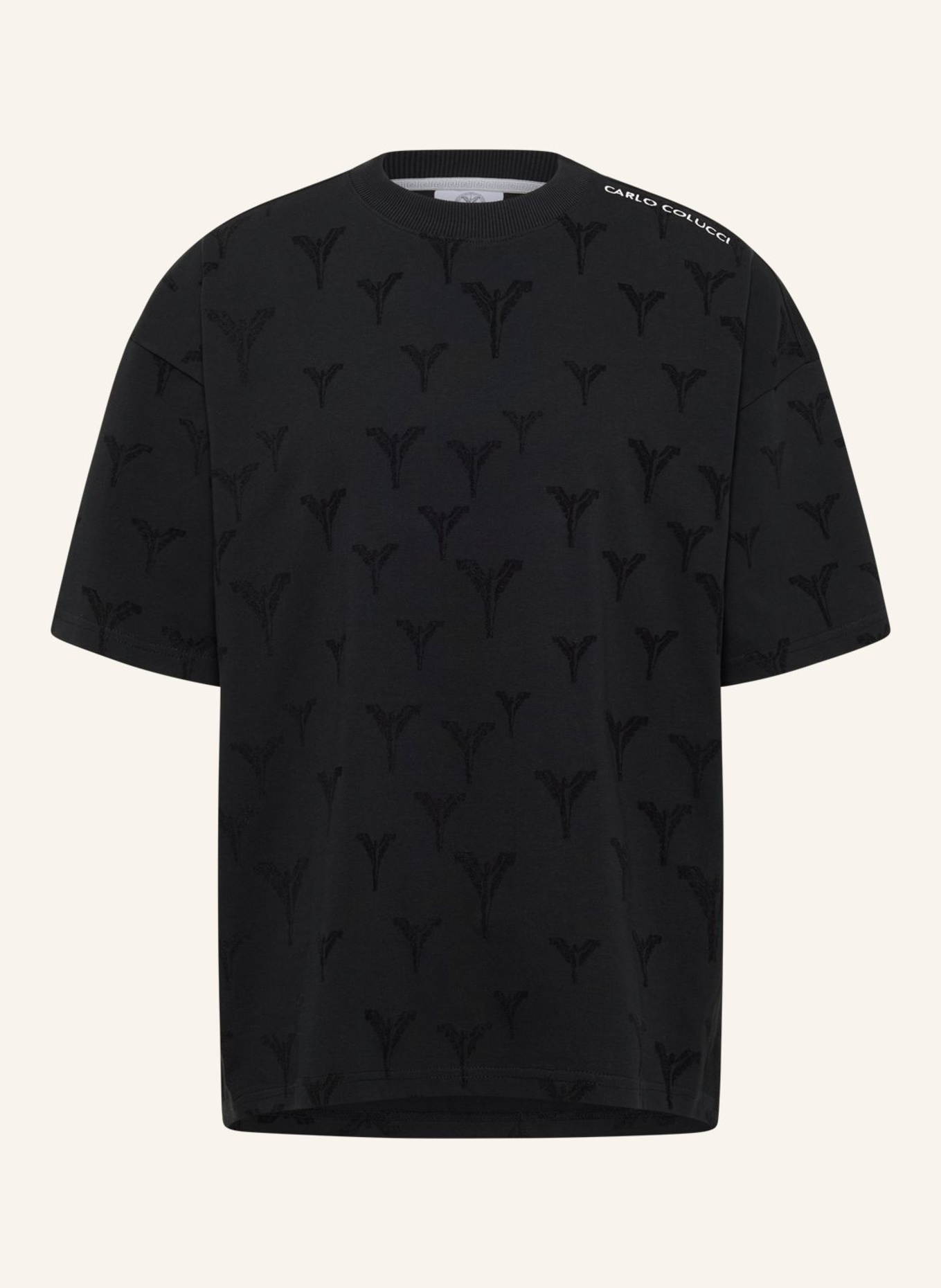 CARLO COLUCCI Logo T-Shirt - CLEAN CAPSULE FASAN: SCHWARZ