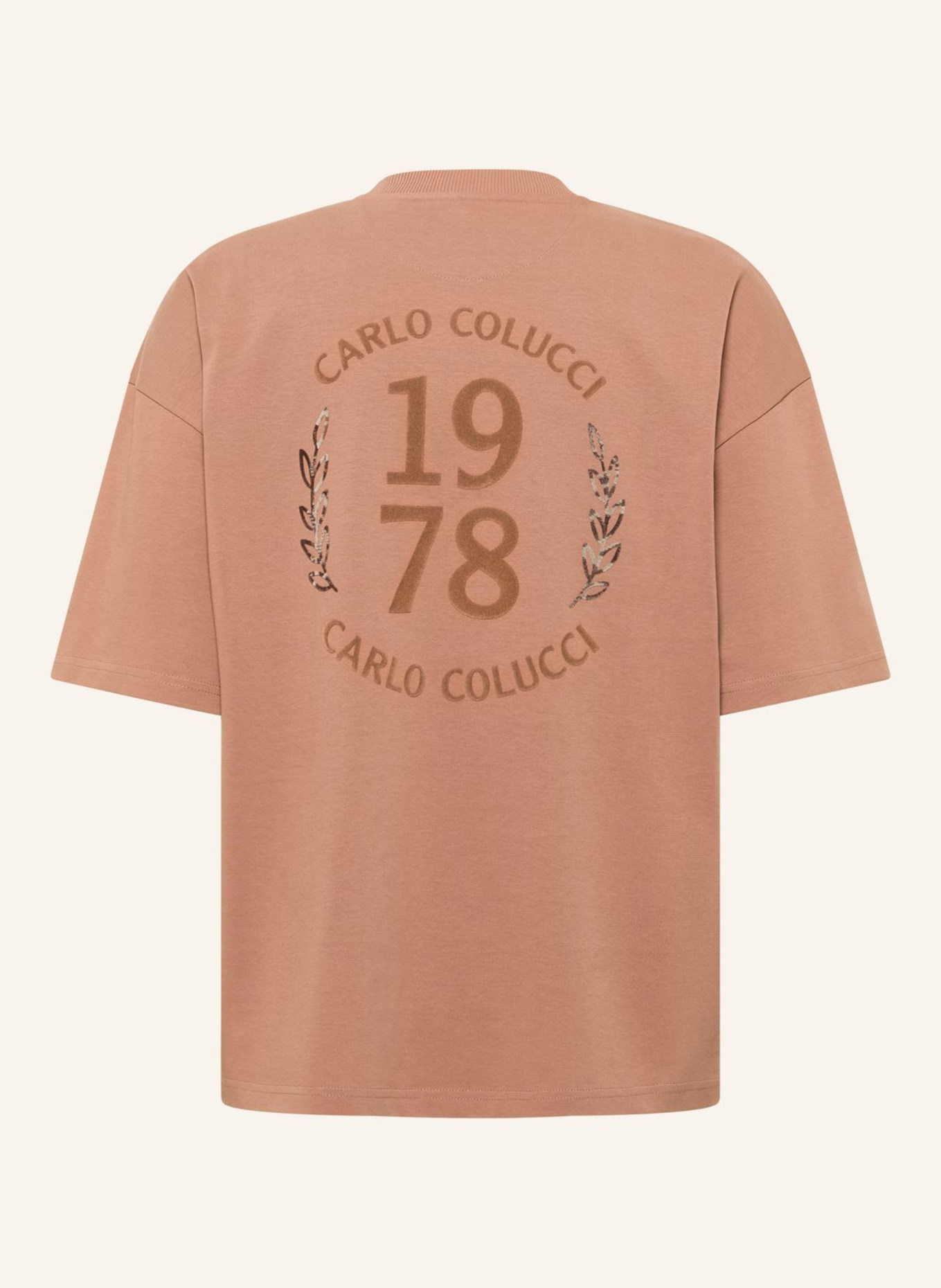 CARLO COLUCCI T-Shirt - CLEAN CAPSULE FARRIS: BRAUN