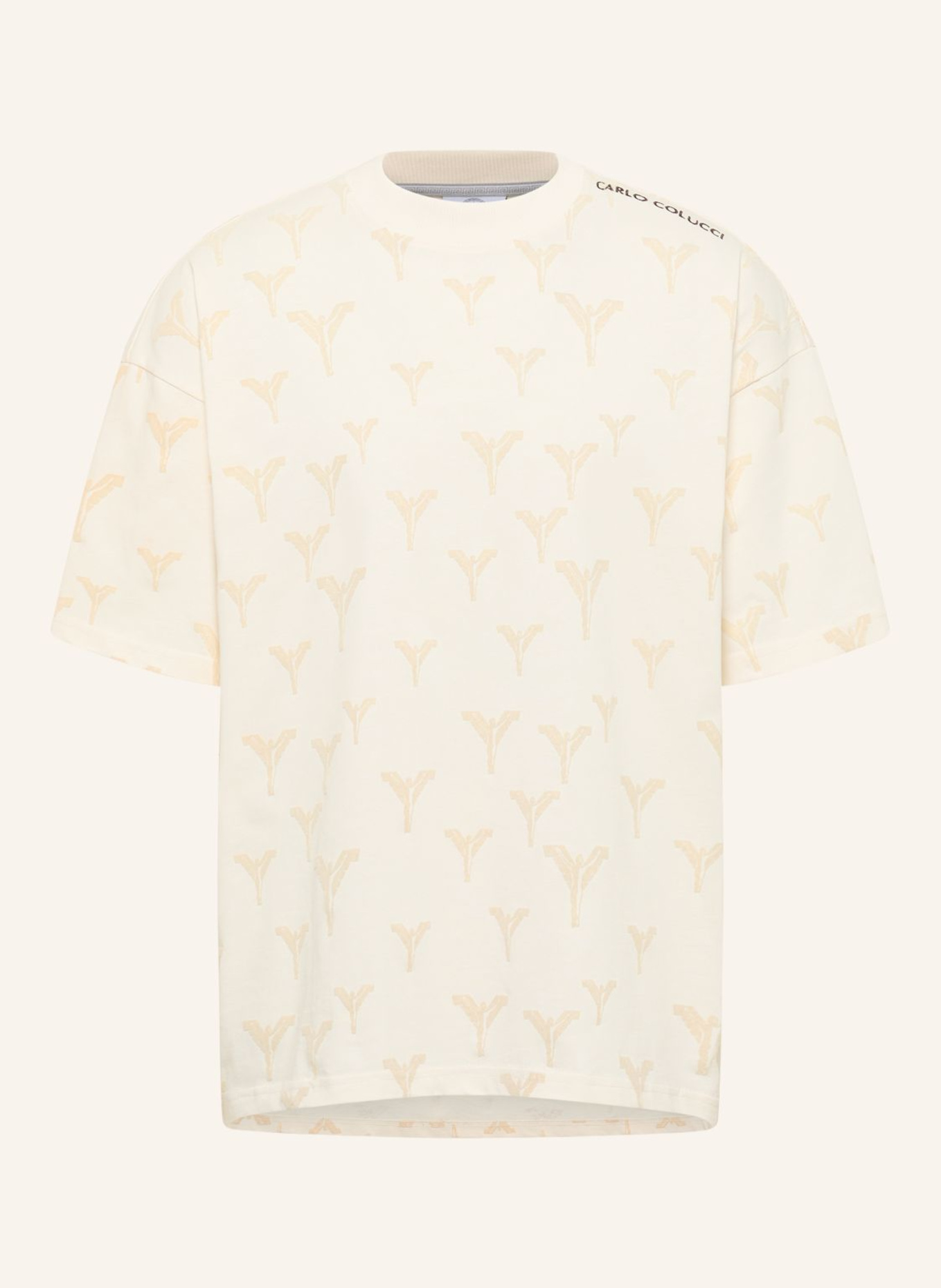 CARLO COLUCCI Logo T-Shirt - CLEAN CAPSULE FASAN: WEISS