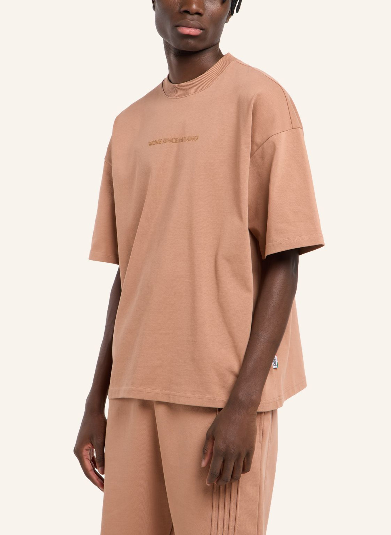 CARLO COLUCCI T-Shirt - CLEAN CAPSULE FARRIS: BRAUN