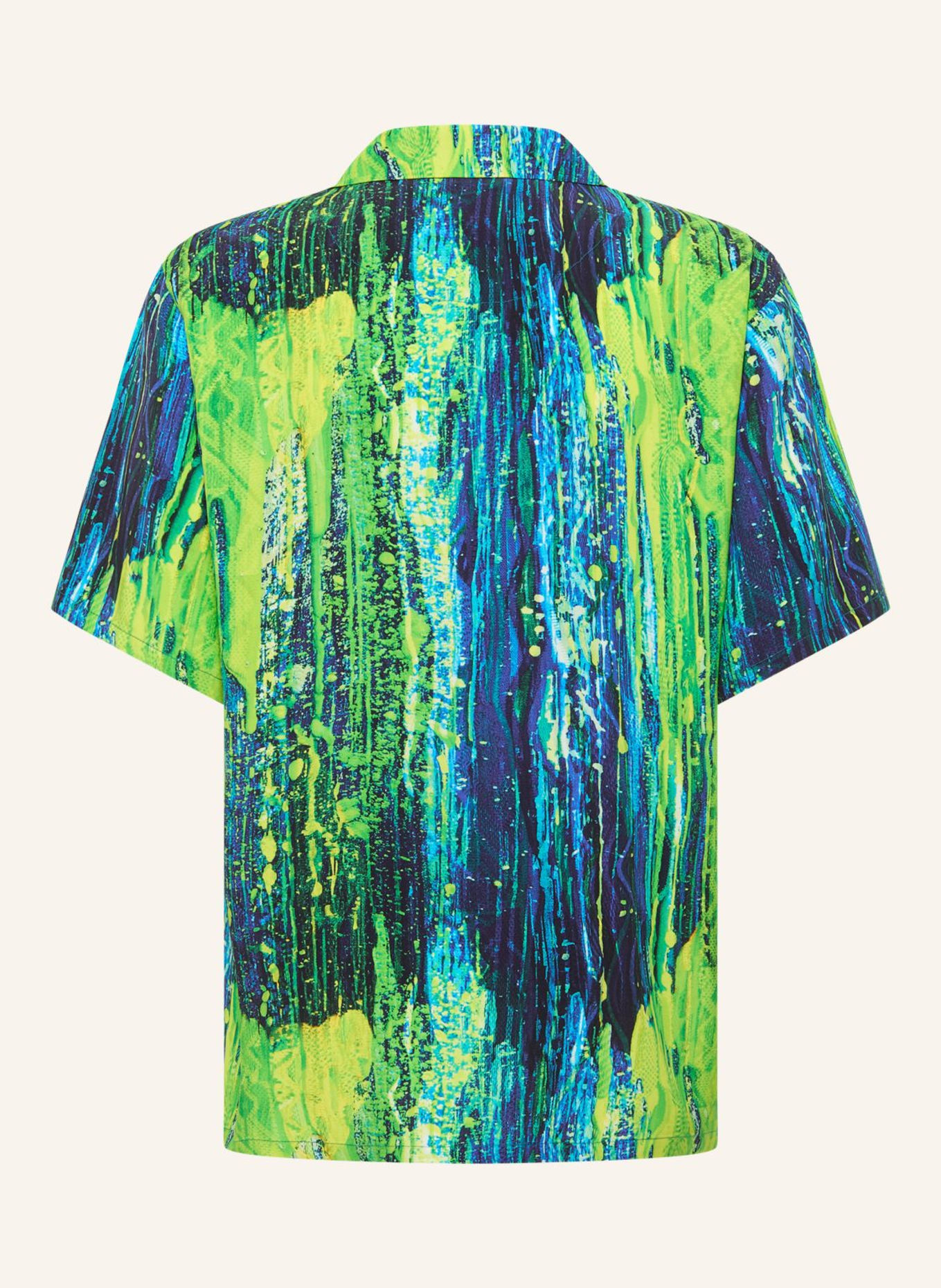 CARLO COLUCCI Bedrucktes Hemd - AI DRIP KNIT FASOLI: DUNKELBLAU/ GRAU