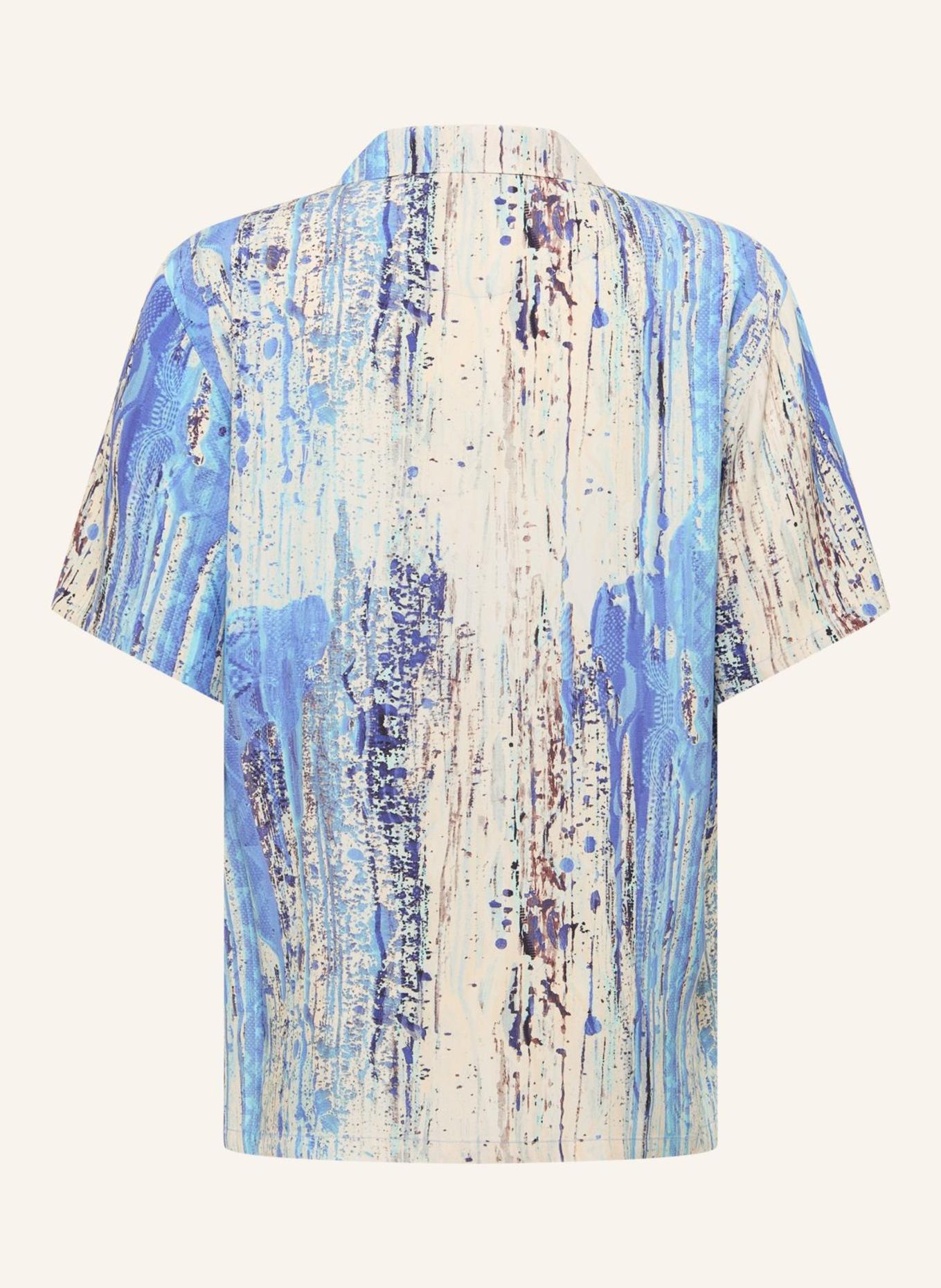 CARLO COLUCCI Bedrucktes Hemd - AI DRIP KNIT FASOLI: WEISS