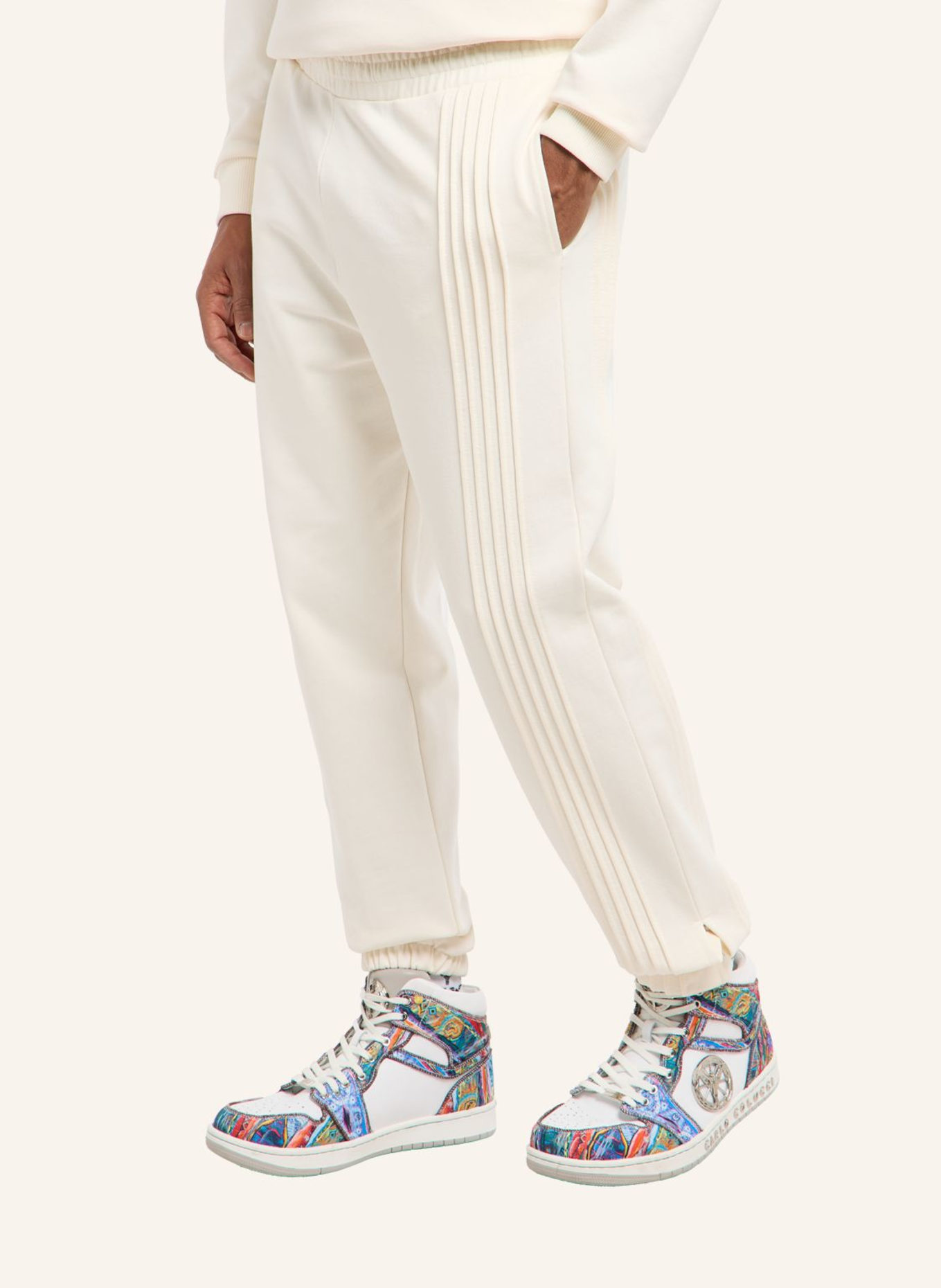 CARLO COLUCCI Sweathose - CLEAN CAPSULE FATTOR: WEISS