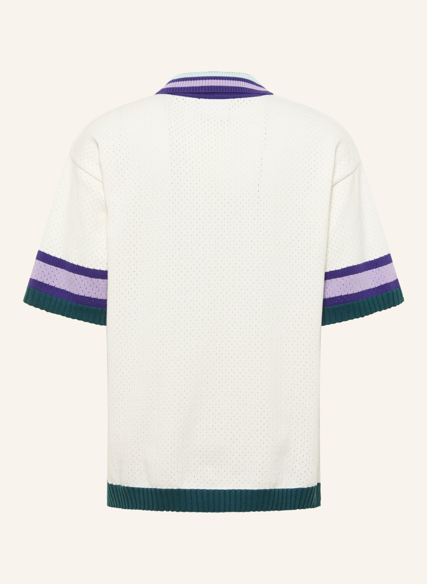 CARLO COLUCCI Mesh Poloshirt - MATCH POINT FAULHABER: WEISS