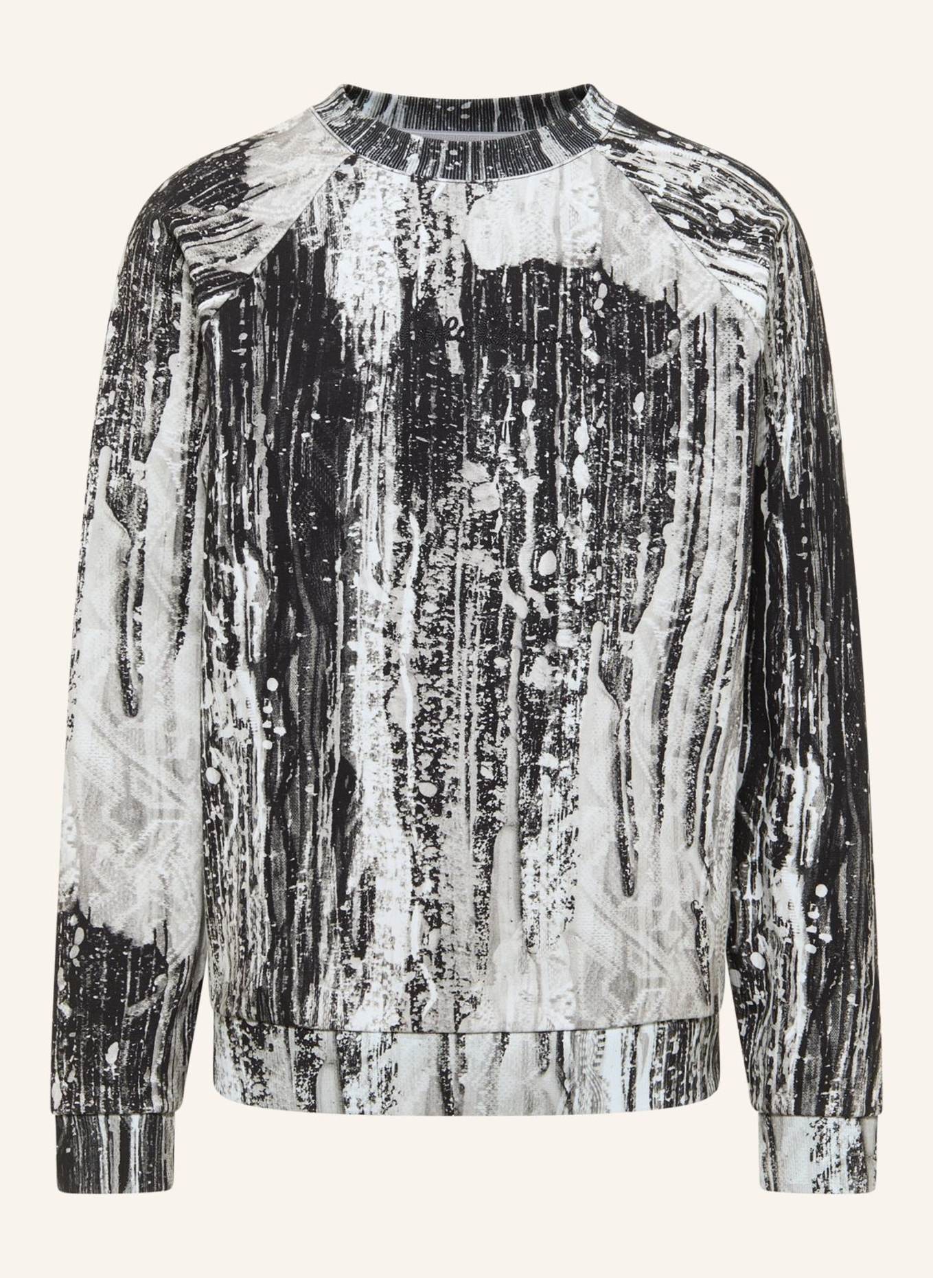CARLO COLUCCI Sweatshirt - AI DRIP KNIT FAUSTER: SCHWARZ