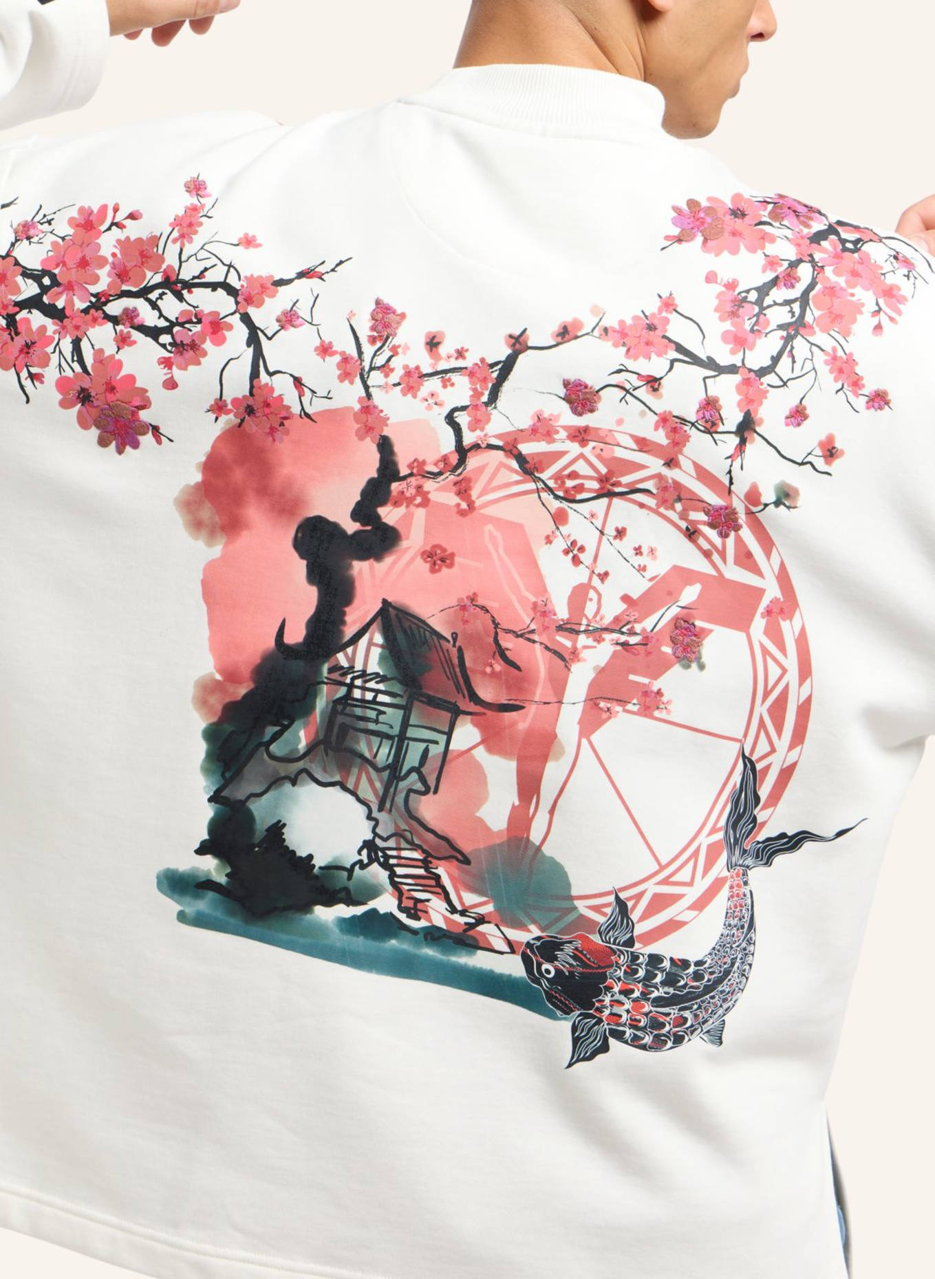 CARLO COLUCCI Unisex Sweatshirt - From Milano to Tokyo DRAGOGNA: WEISS