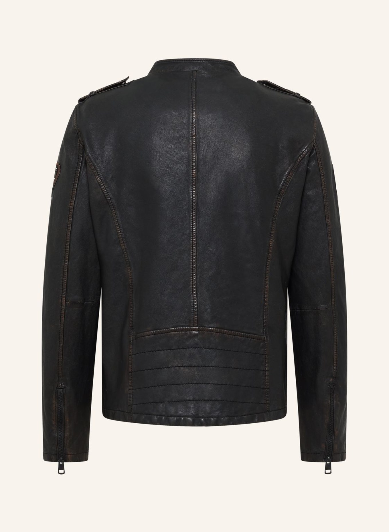CARLO COLUCCI Herren Lederjacke Norton FIACCADORI: DUNKELBRAUN