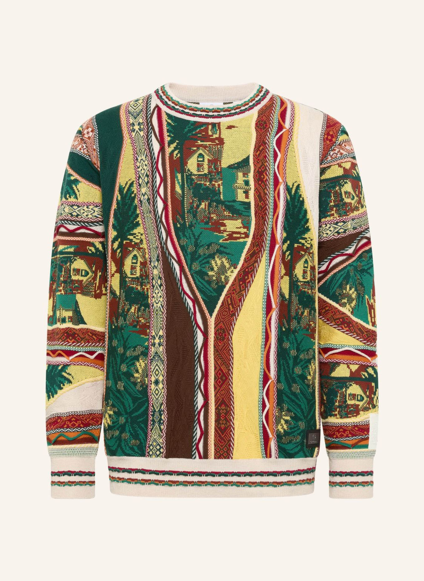 CARLO COLUCCI Strickpullover - Carlo´s Cuba Libre FAZZIOLI: BLAU/ GRÜN/ ROT/ GELB