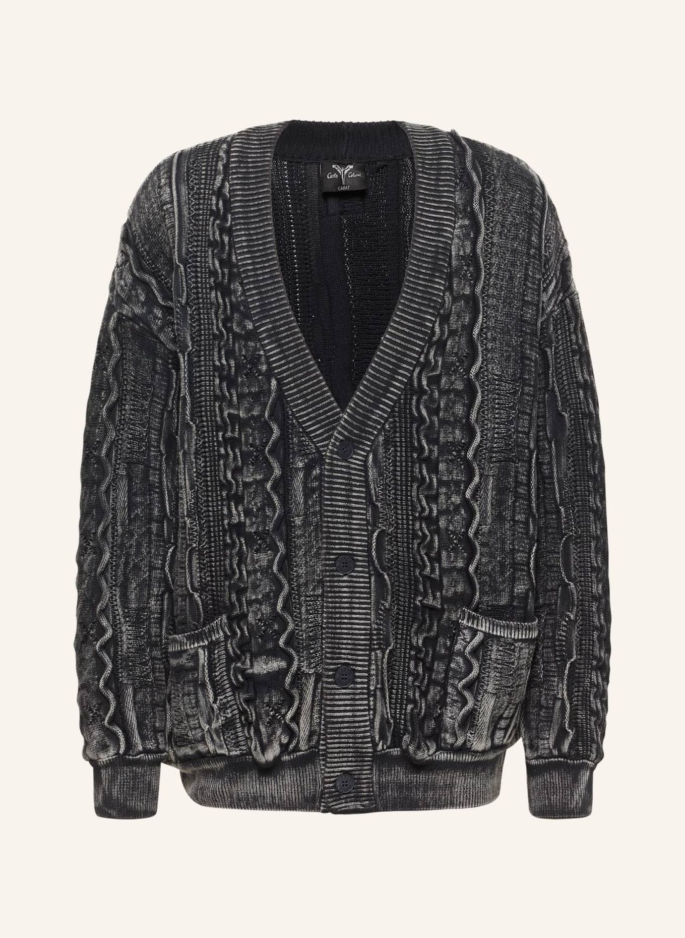 CARLO COLUCCI Strickjacke - Carat 2.0 FANT: SCHWARZ