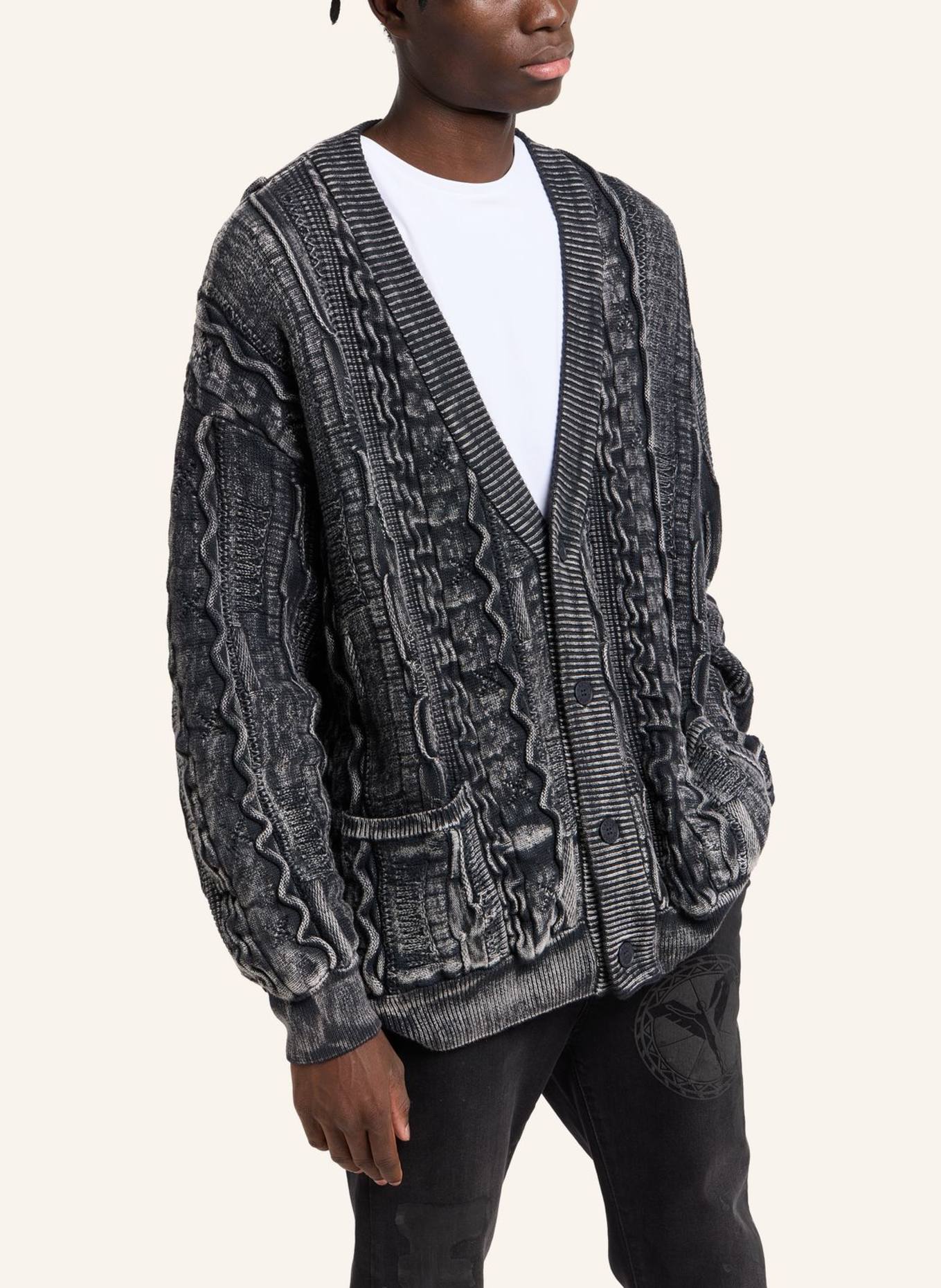 CARLO COLUCCI Strickjacke - Carat 2.0 FANT: SCHWARZ