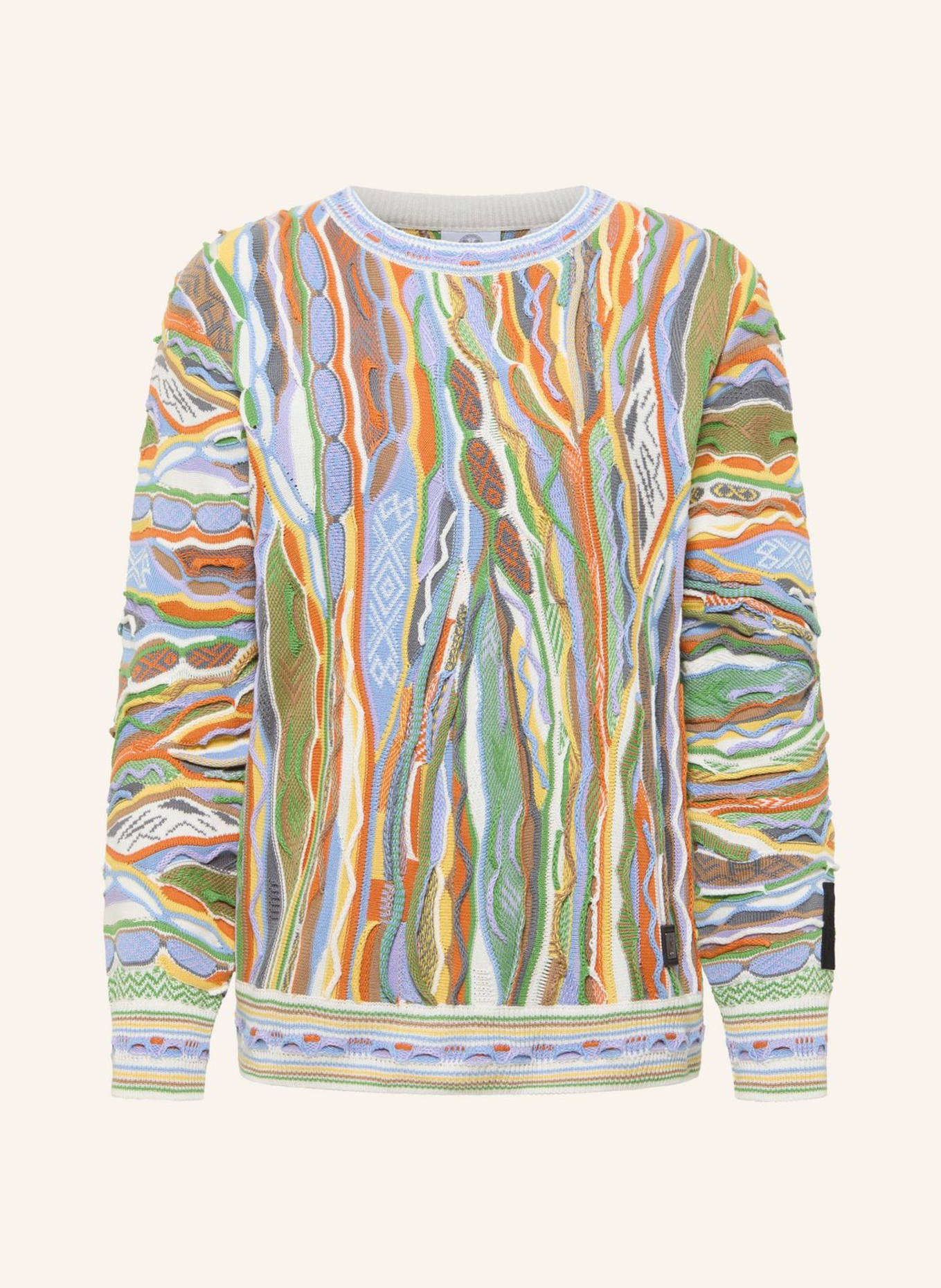 CARLO COLUCCI Jacquard Strickpullover FANTI: WEISS