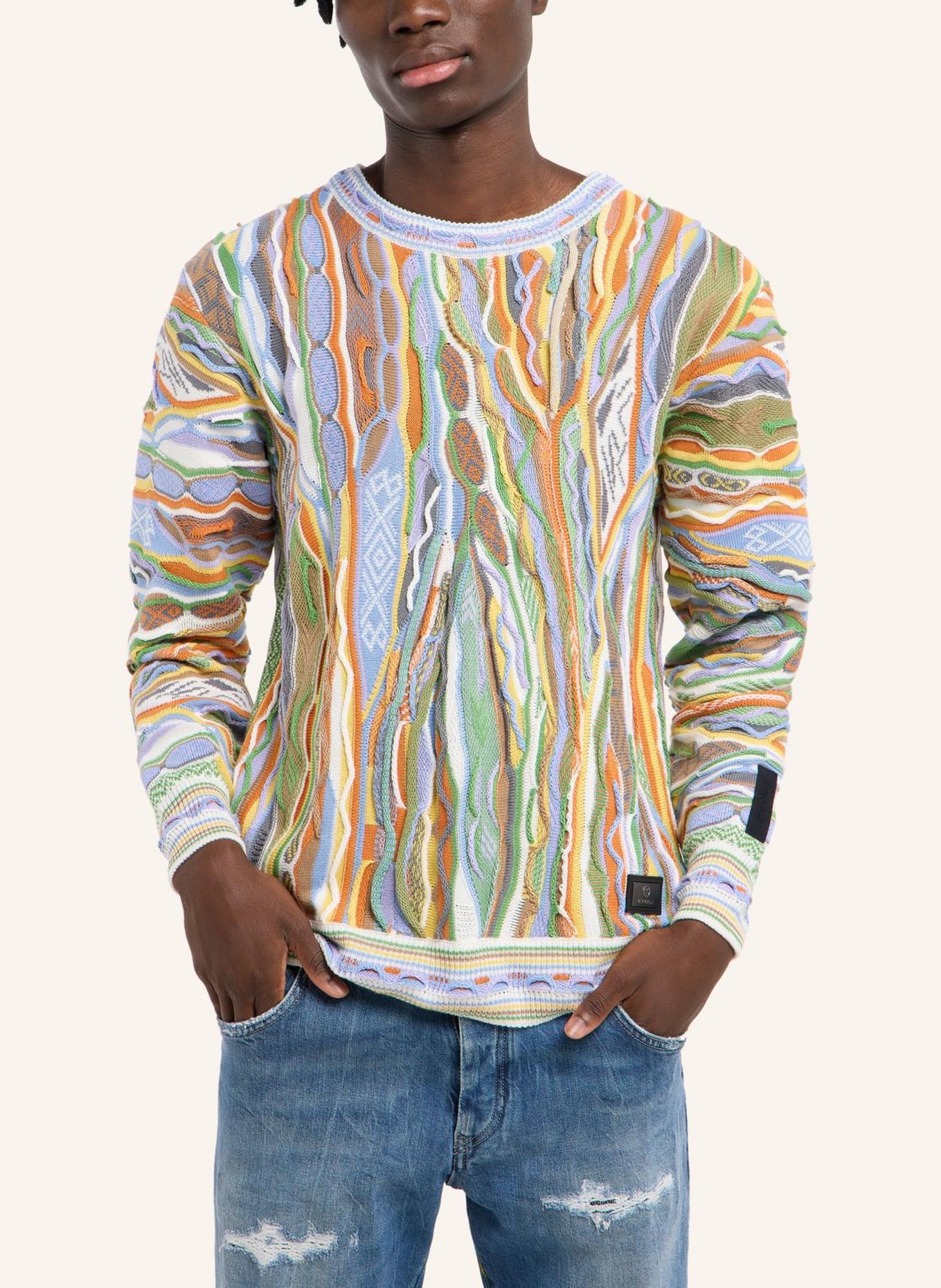 CARLO COLUCCI Jacquard Strickpullover FANTI: WEISS