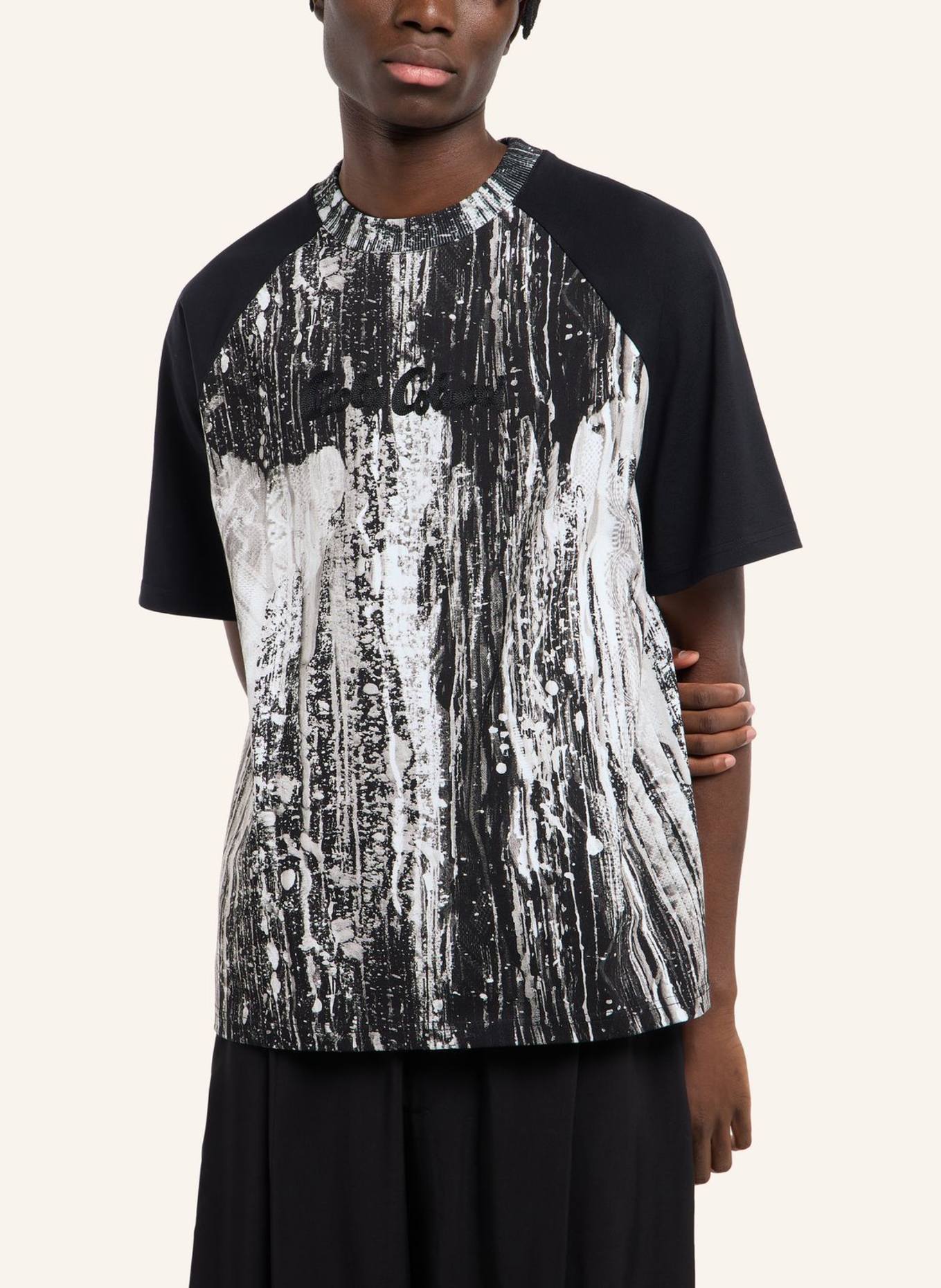 CARLO COLUCCI T-Shirt - AI DRIP KNIT FANTINI: SCHWARZ