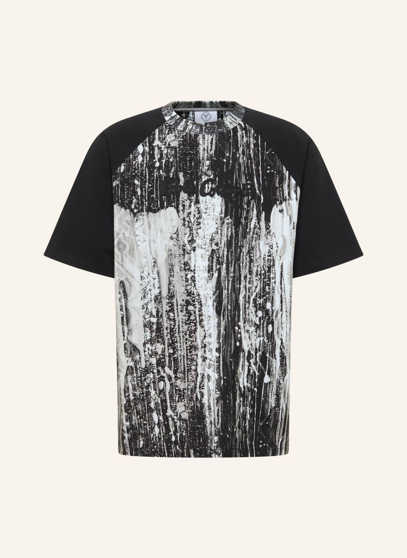 CARLO COLUCCI T-Shirt - AI DRIP KNIT FANTINI: SCHWARZ