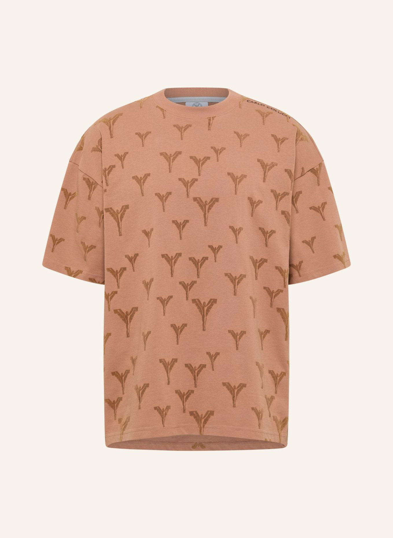 CARLO COLUCCI Logo T-Shirt - CLEAN CAPSULE FASAN: BRAUN