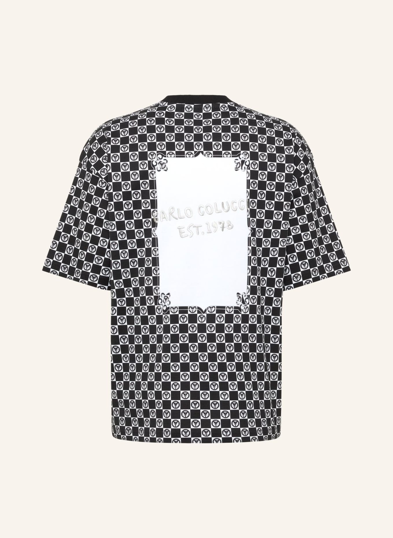CARLO COLUCCI T-Shirt - Mosaic Legacy FEDERSPIEL: SCHWARZ