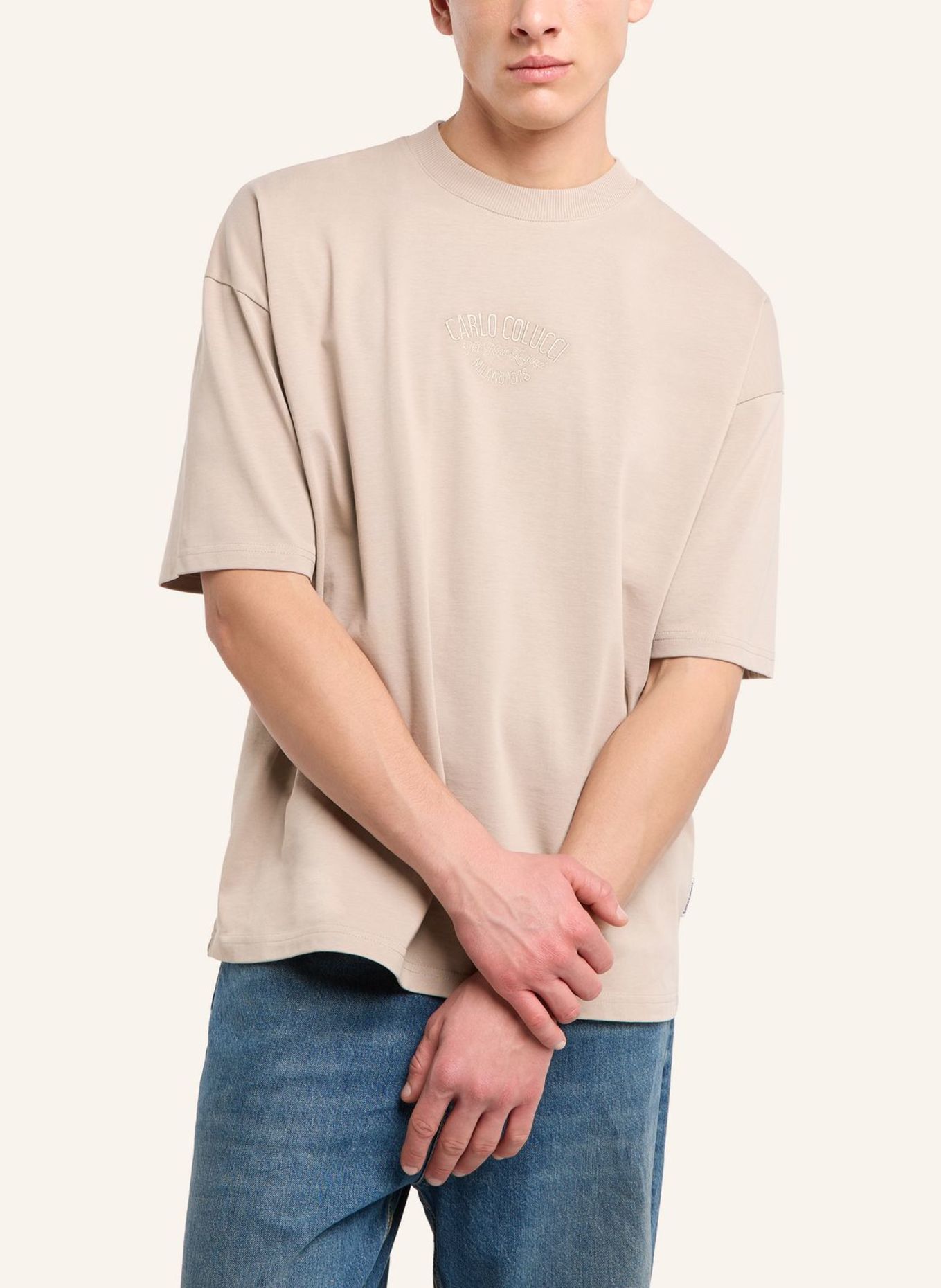CARLO COLUCCI T-Shirt - The Knit Legend FELICI: BEIGE