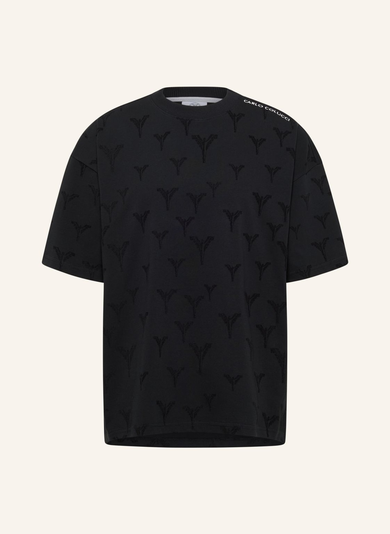 CARLO COLUCCI Logo T-Shirt - CLEAN CAPSULE FASAN: SCHWARZ