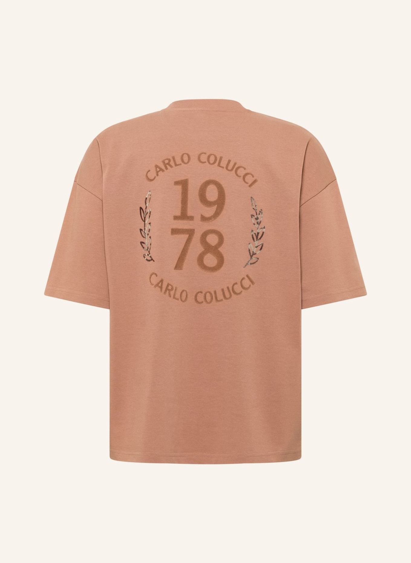 CARLO COLUCCI T-Shirt - CLEAN CAPSULE FARRIS: BRAUN