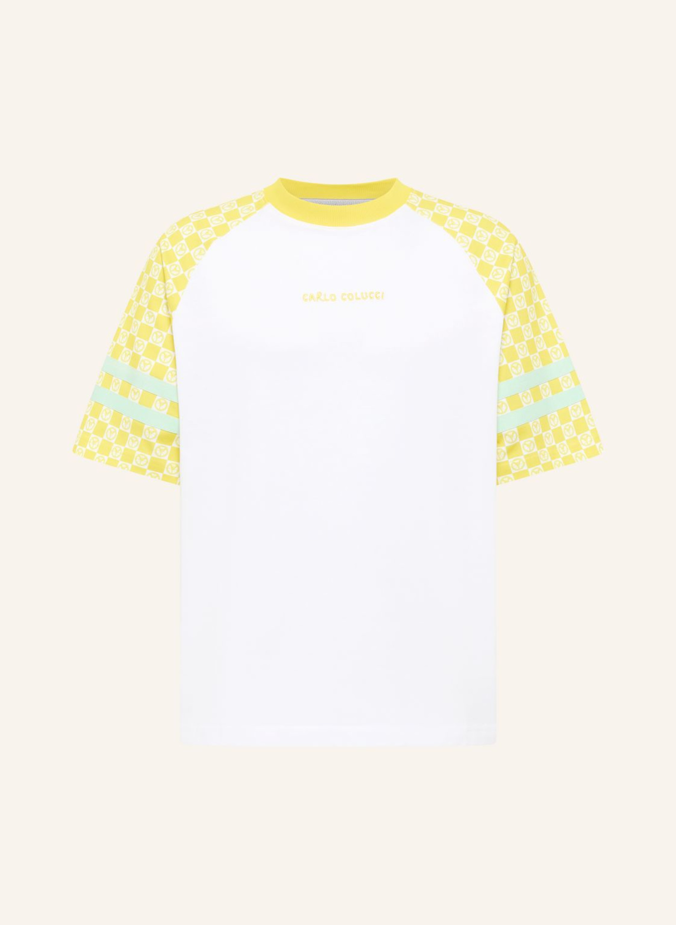 CARLO COLUCCI Oversize T-Shirt - Mosaic Legacy FEDERZONI: WEISS
