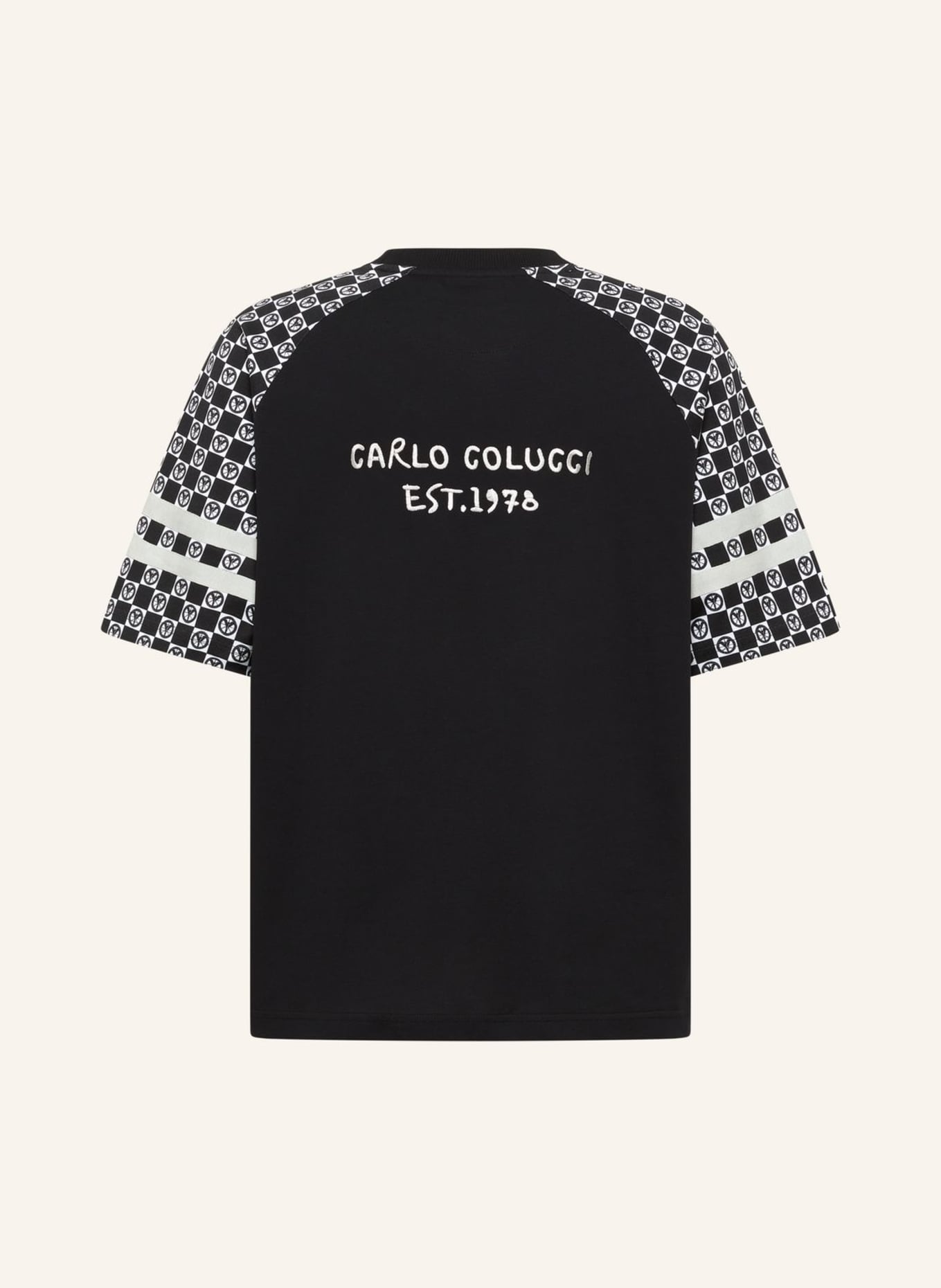 CARLO COLUCCI Oversize T-Shirt - Mosaic Legacy FEDERZONI: SCHWARZ