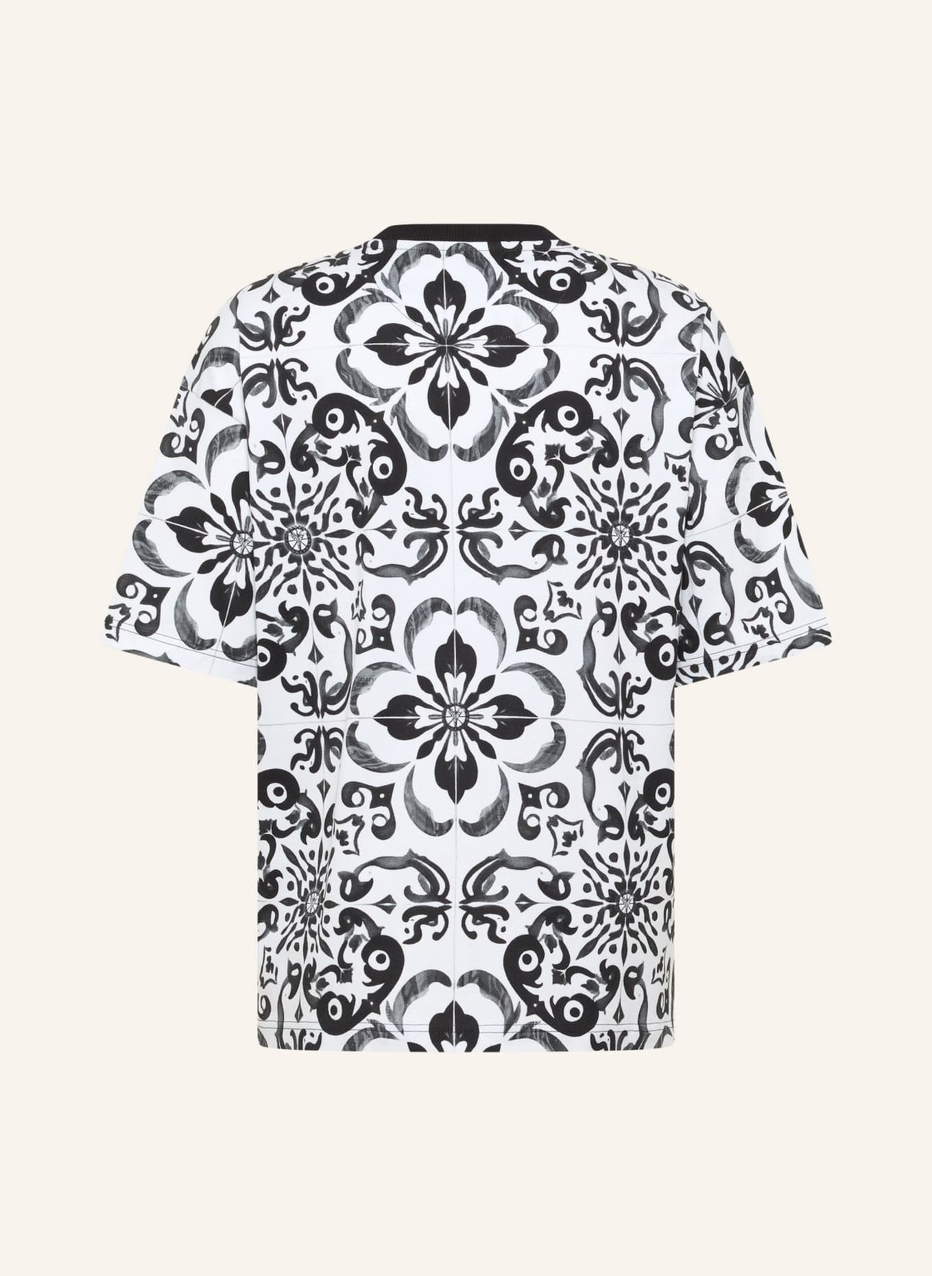 CARLO COLUCCI Oversize T-Shirt - Mosaic Legacy FEDI: SCHWARZ