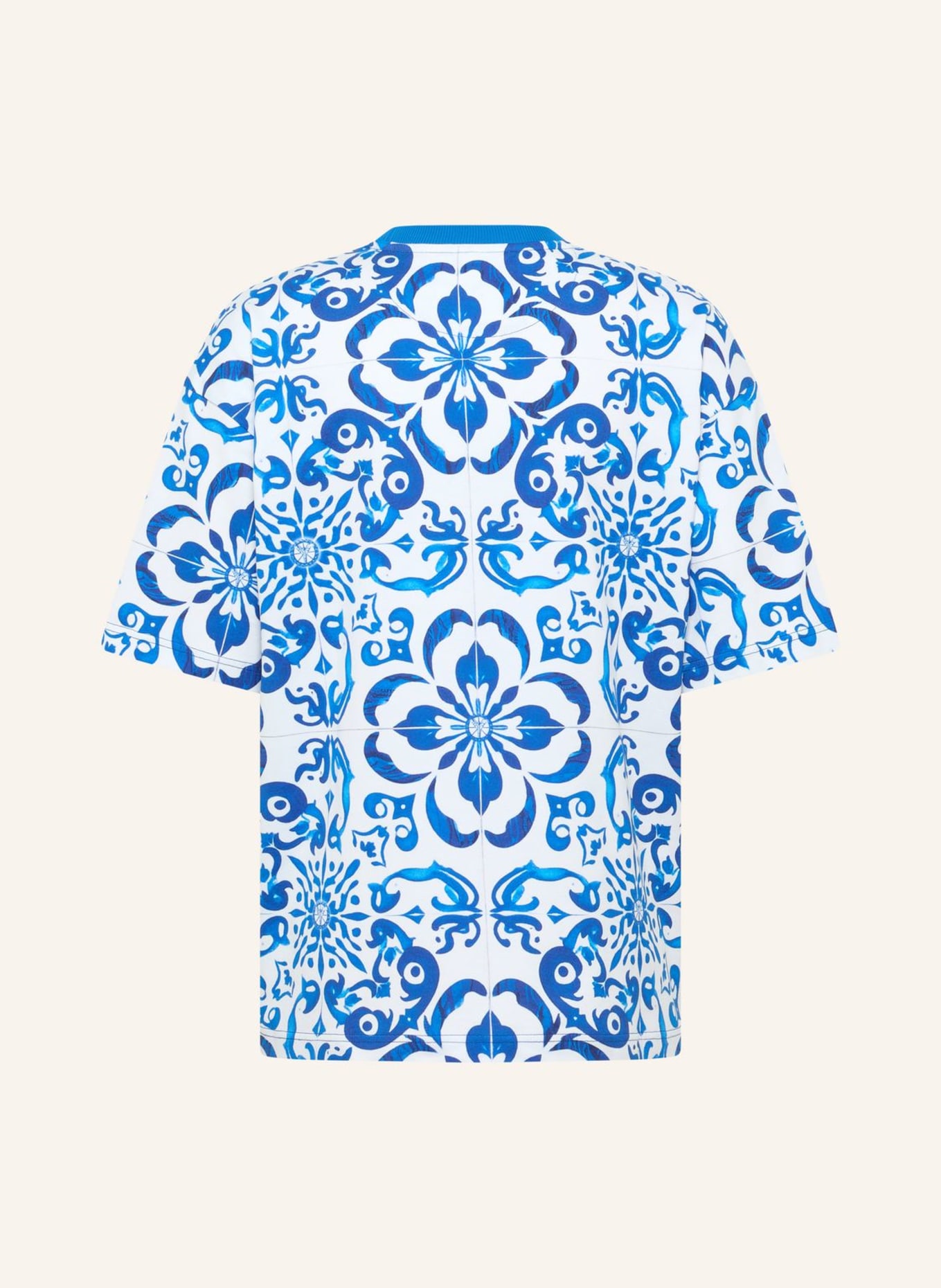 CARLO COLUCCI Oversize T-Shirt - Mosaic Legacy FEDI: DUNKELBLAU