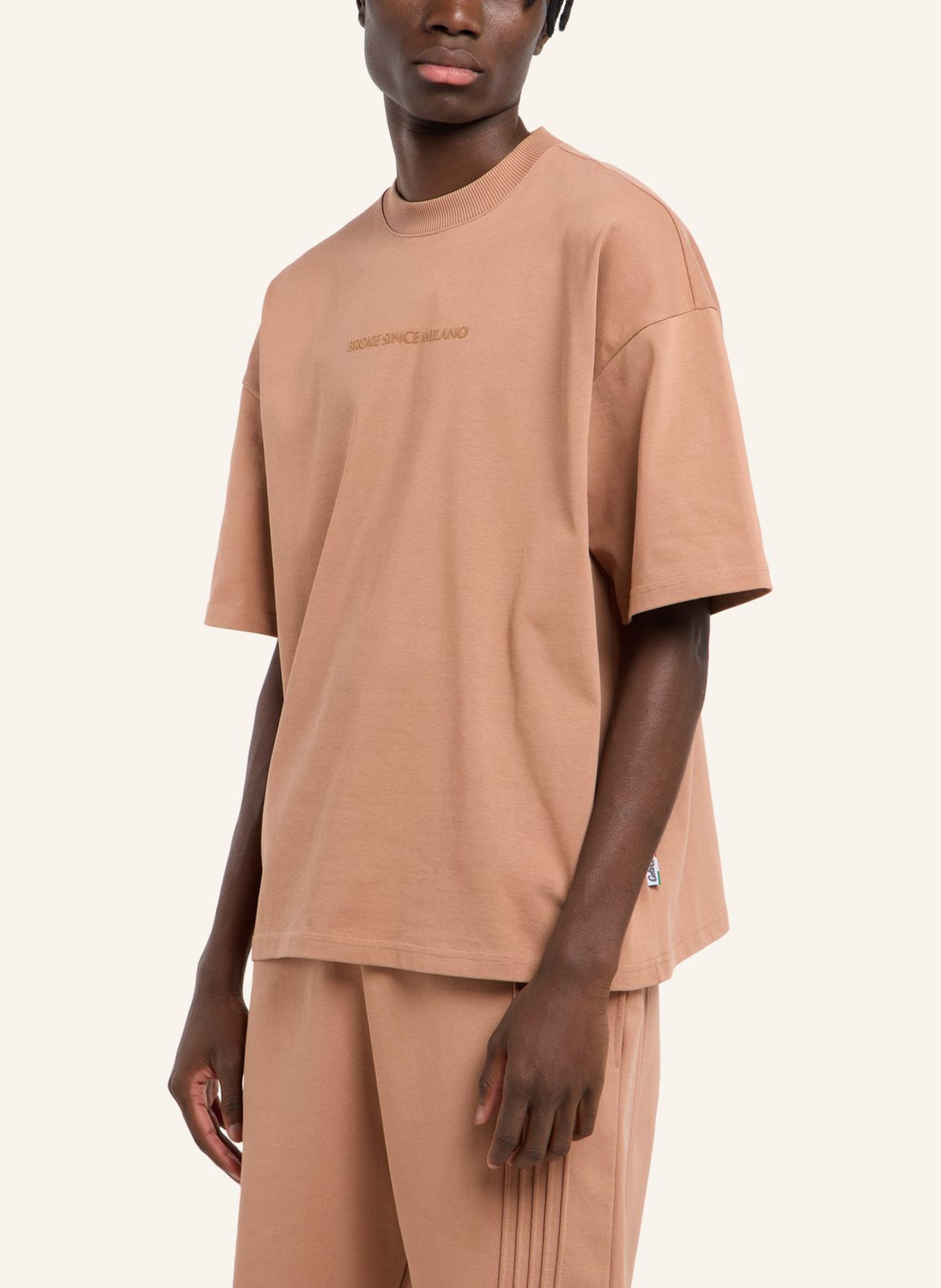 CARLO COLUCCI T-Shirt - CLEAN CAPSULE FARRIS: BRAUN