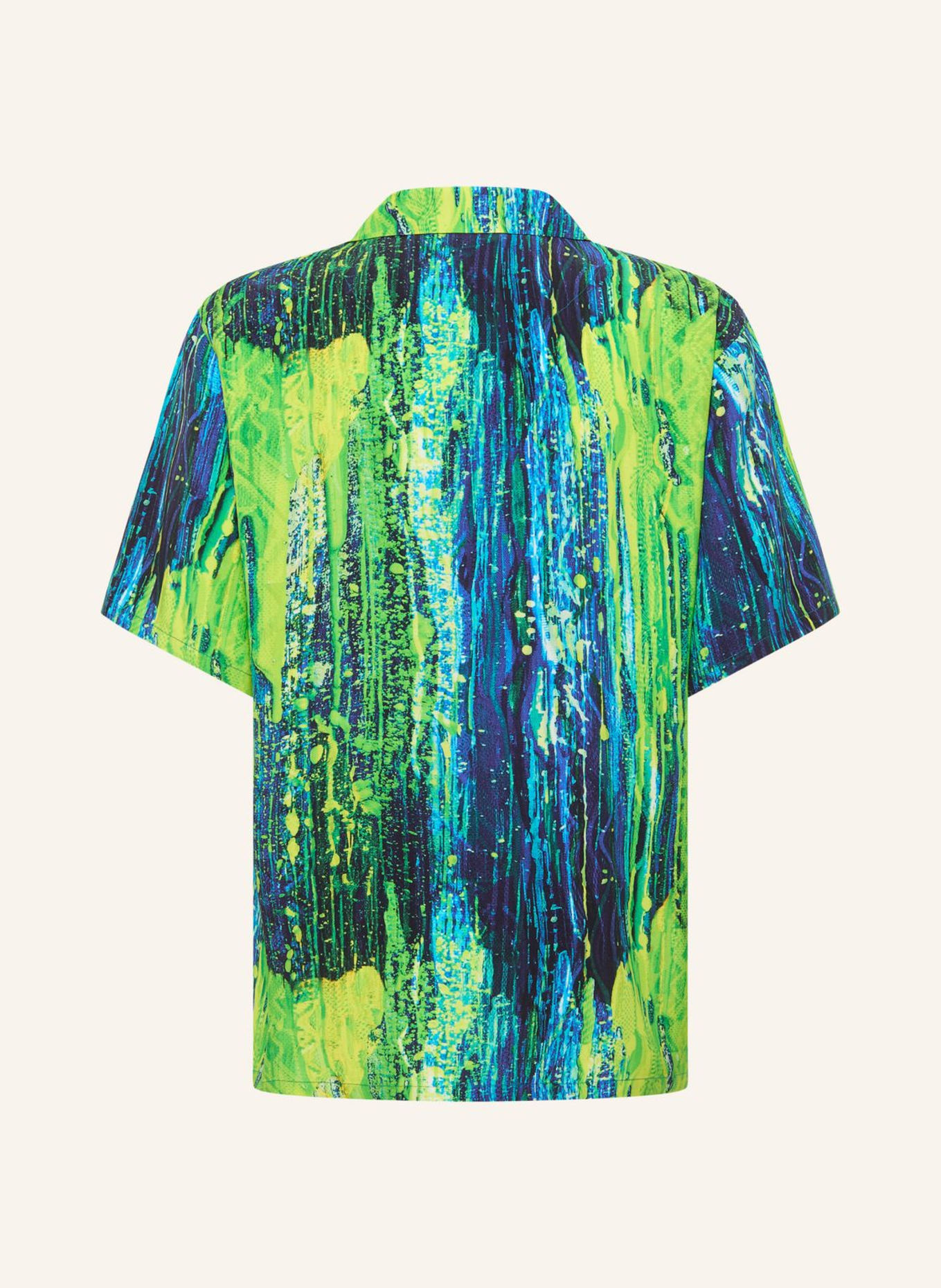 CARLO COLUCCI Bedrucktes Hemd - AI DRIP KNIT FASOLI: DUNKELBLAU/ GRAU