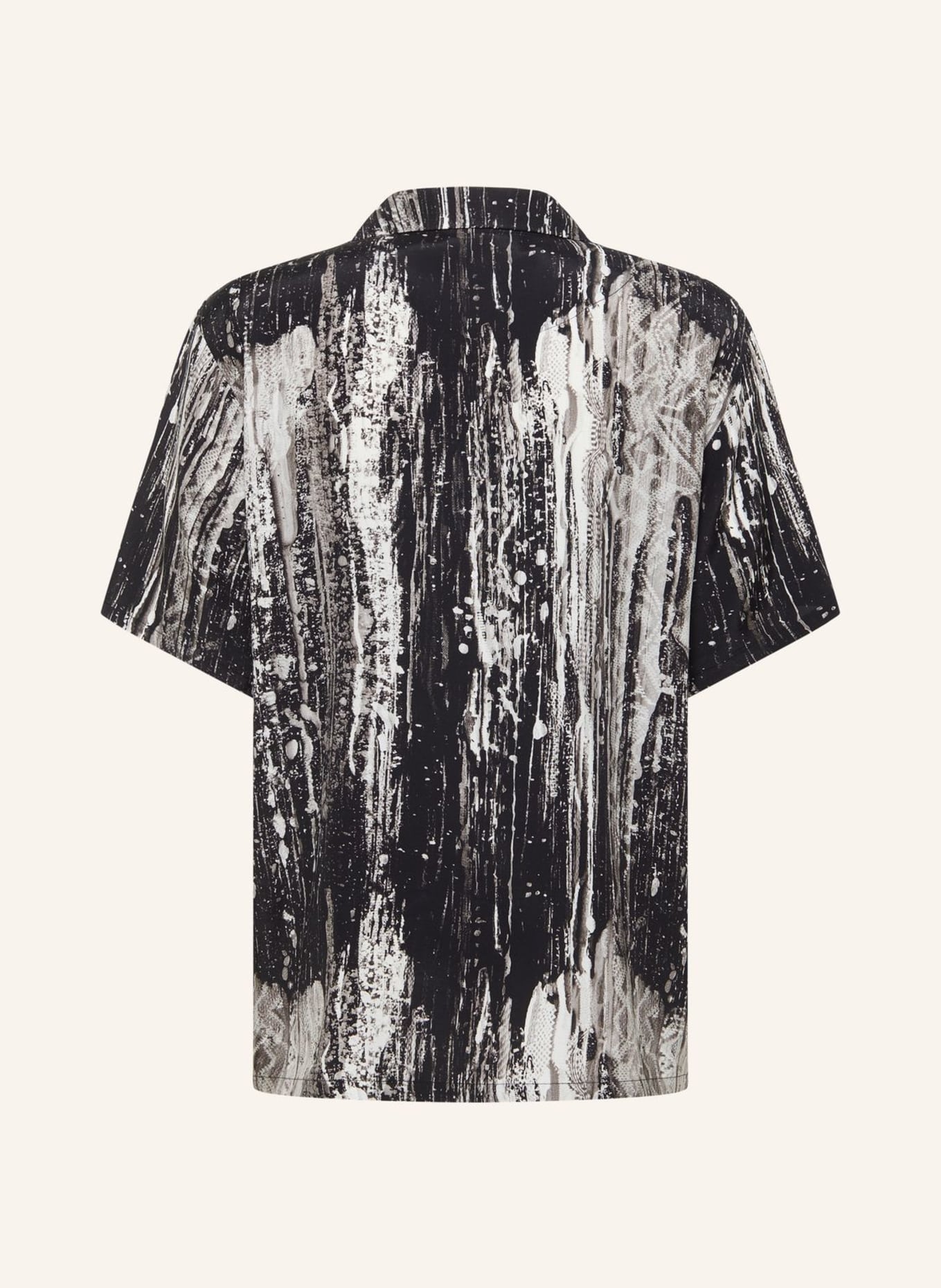 CARLO COLUCCI Bedrucktes Hemd - AI DRIP KNIT FASOLI: SCHWARZ