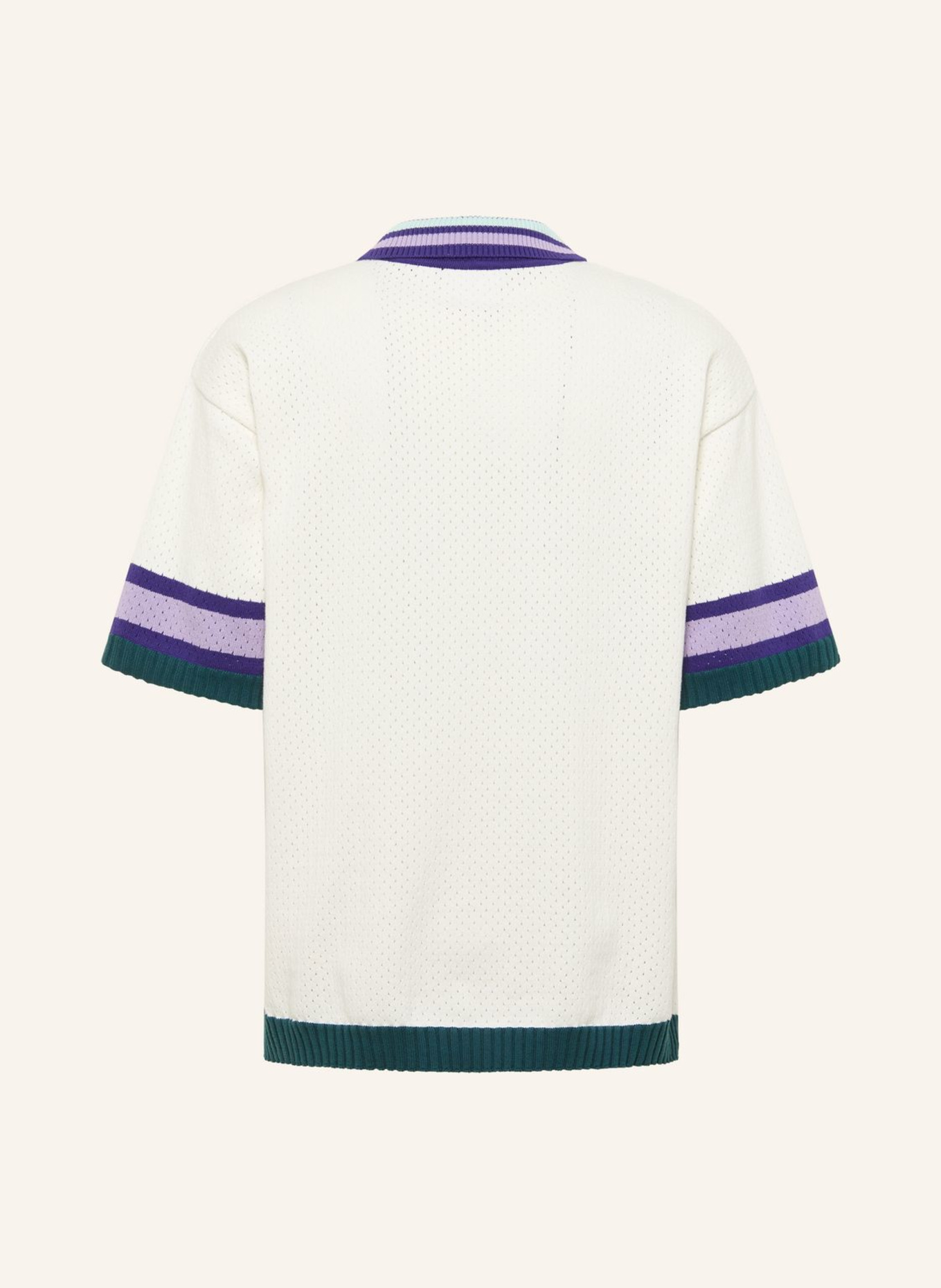 CARLO COLUCCI Mesh Poloshirt - MATCH POINT FAULHABER: WEISS