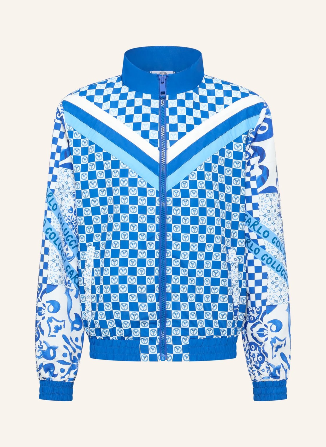 CARLO COLUCCI Tracksuit Jacke - Mosaic Legacy FEDRIZZI: DUNKELBLAU