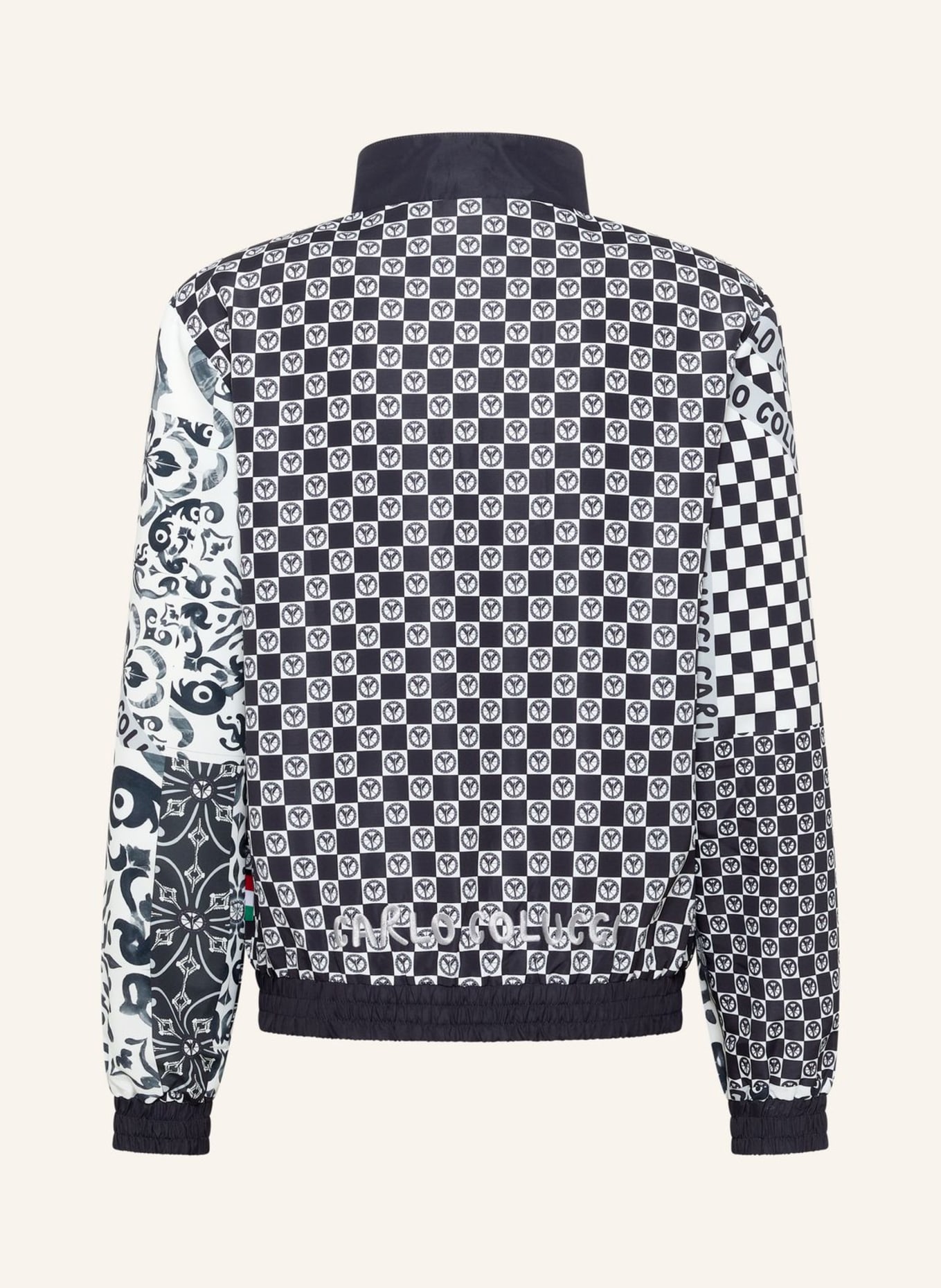 CARLO COLUCCI Tracksuit Jacke - Mosaic Legacy FEDRIZZI: SCHWARZ