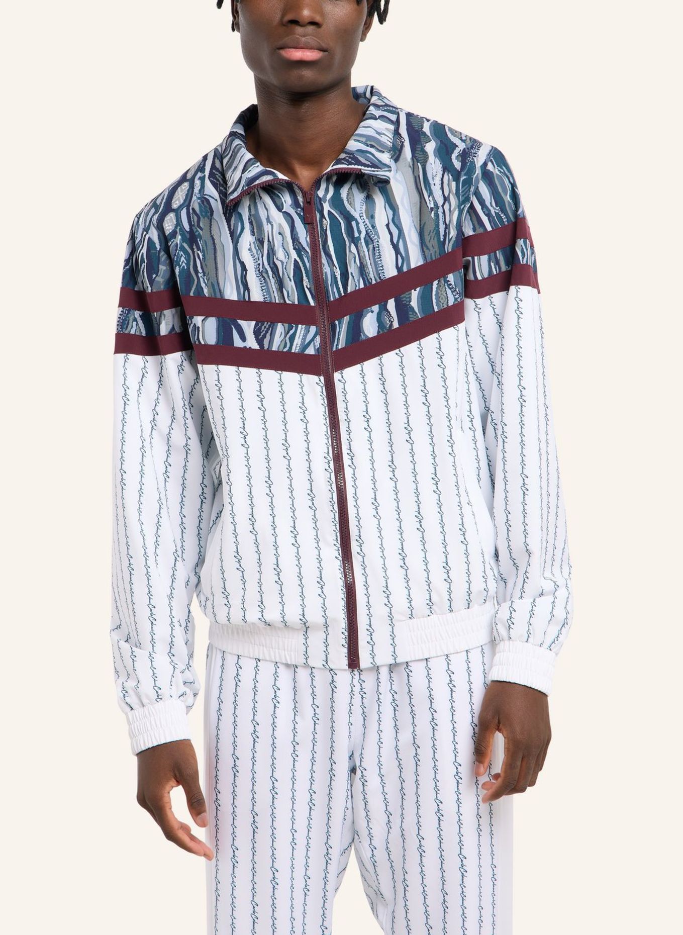 CARLO COLUCCI Tracksuit Jacke - MATCH POINT FAVA: WEISS